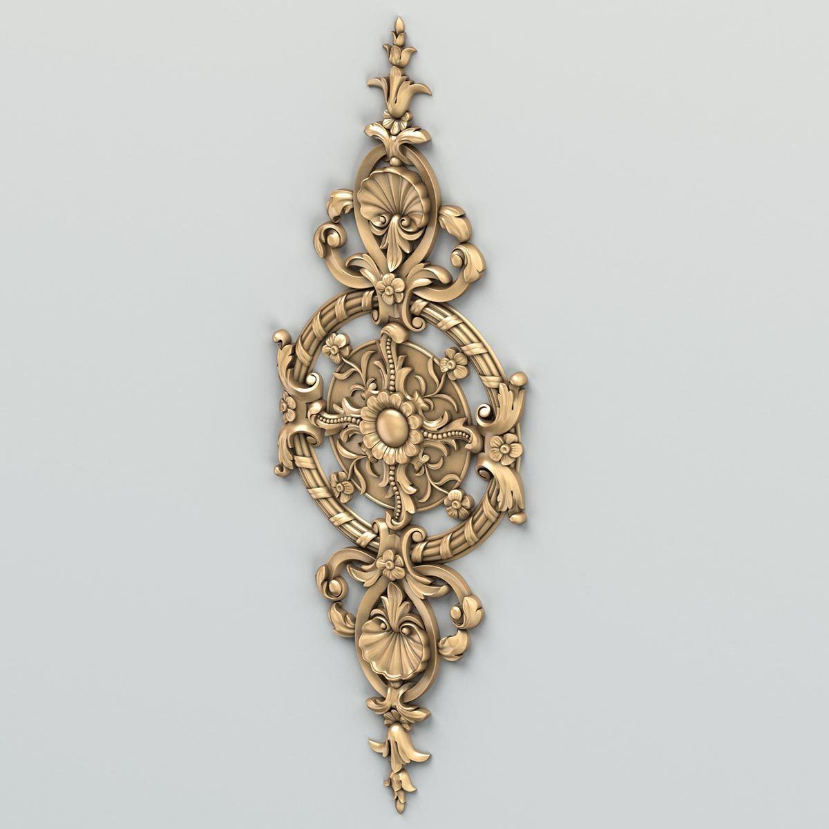 Carved decor central 008 3D model_3