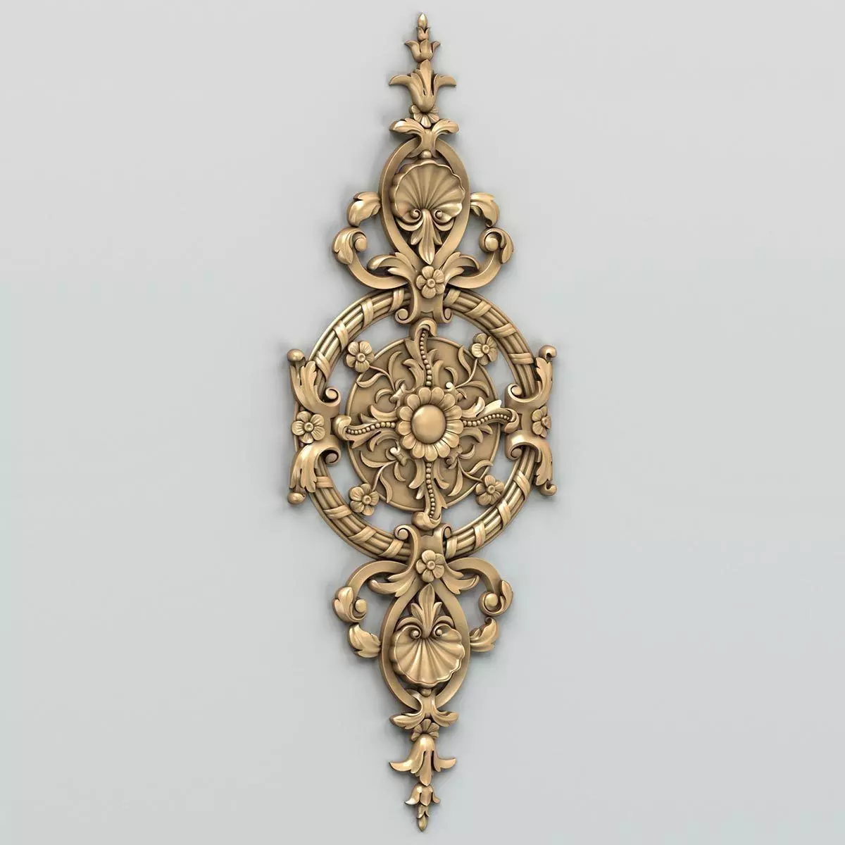 Carved decor central 008 3D model_0