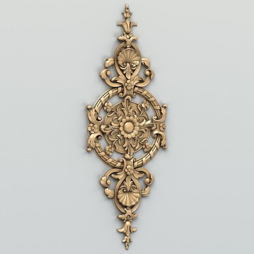 Carved decor central 008 3D model
