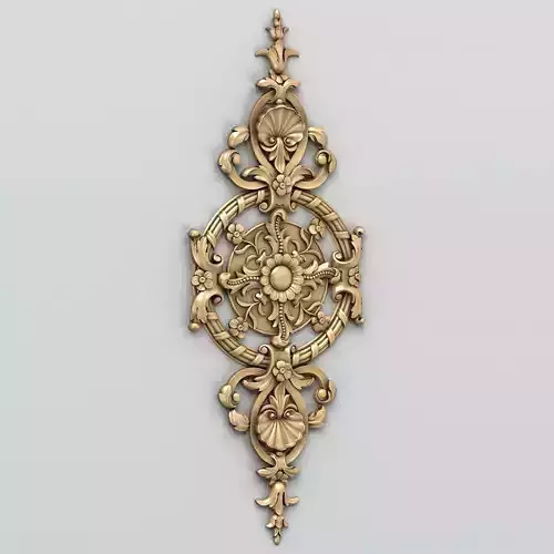 Carved decor central 008 3D model