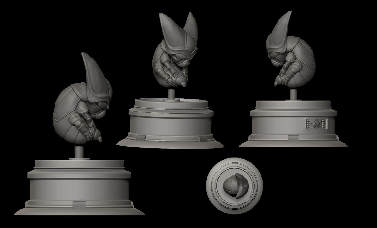 LARVA FETO CELL DRAGON BALL Z para imprimir 3D print model_5