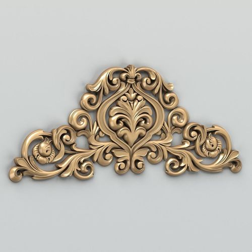 Carved decor central 009 3D model
