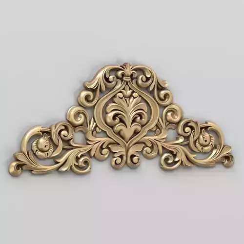Carved decor central 009 3D model