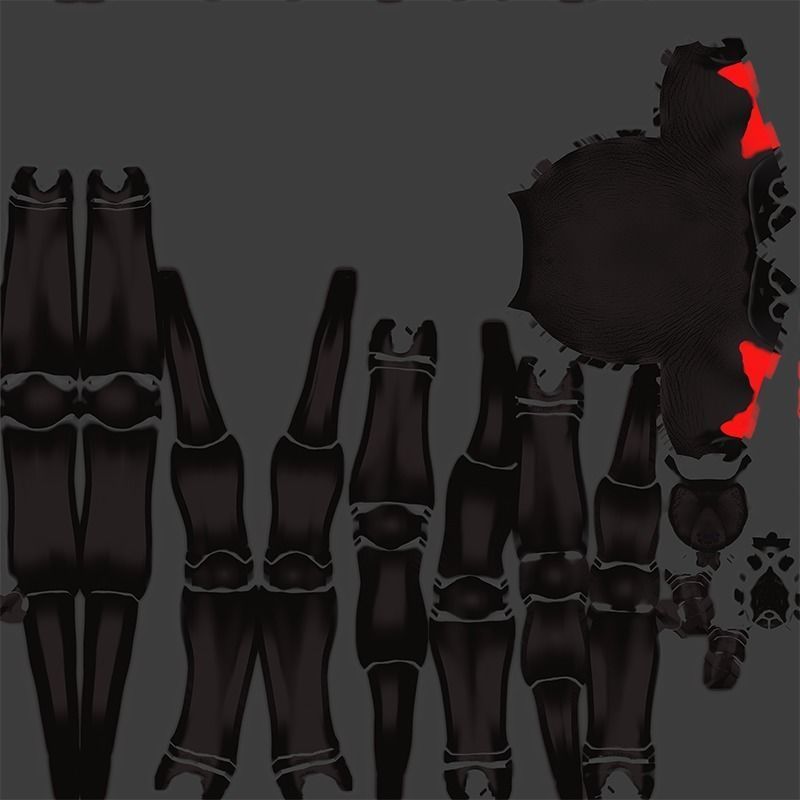 Black Widow Spider Low-poly 3D model_15