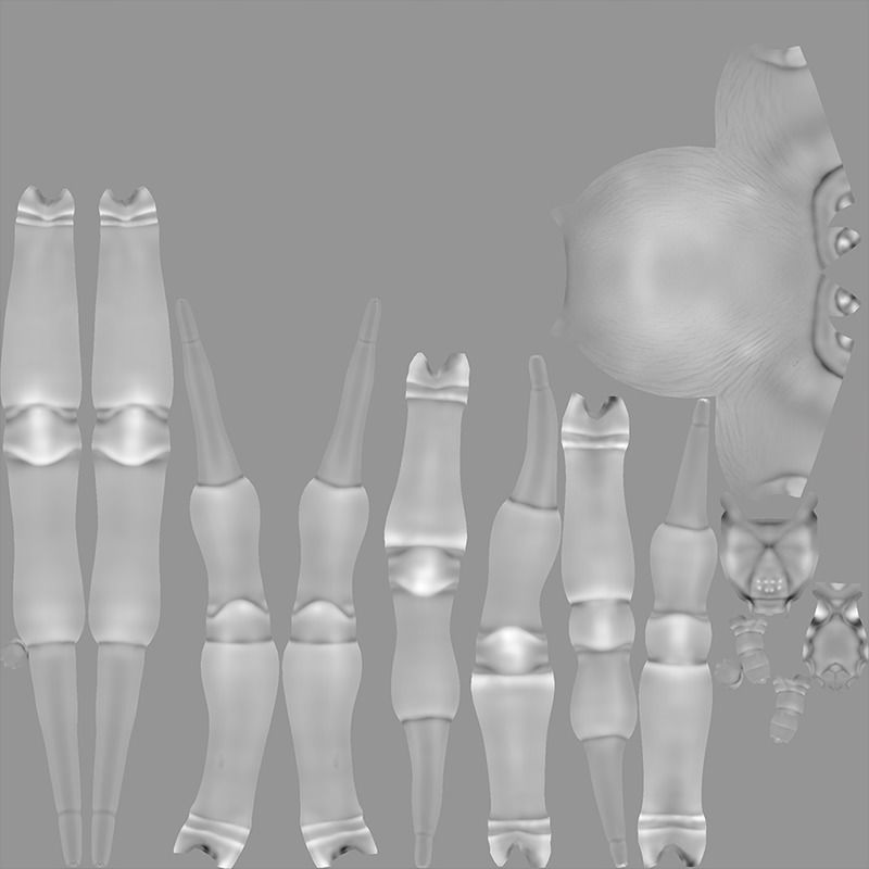 Black Widow Spider Low-poly 3D model_16