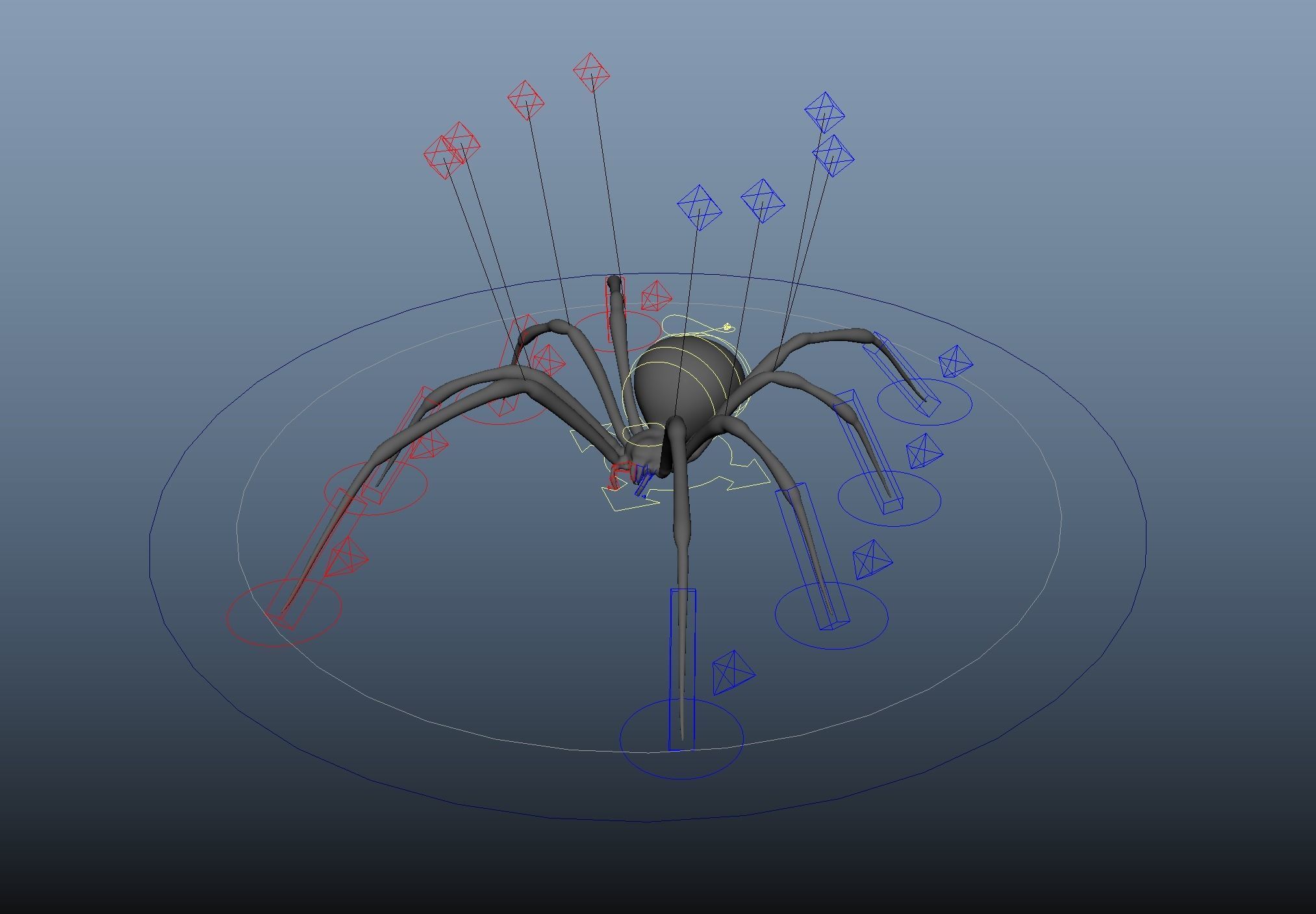 Black Widow Spider Low-poly 3D model_2