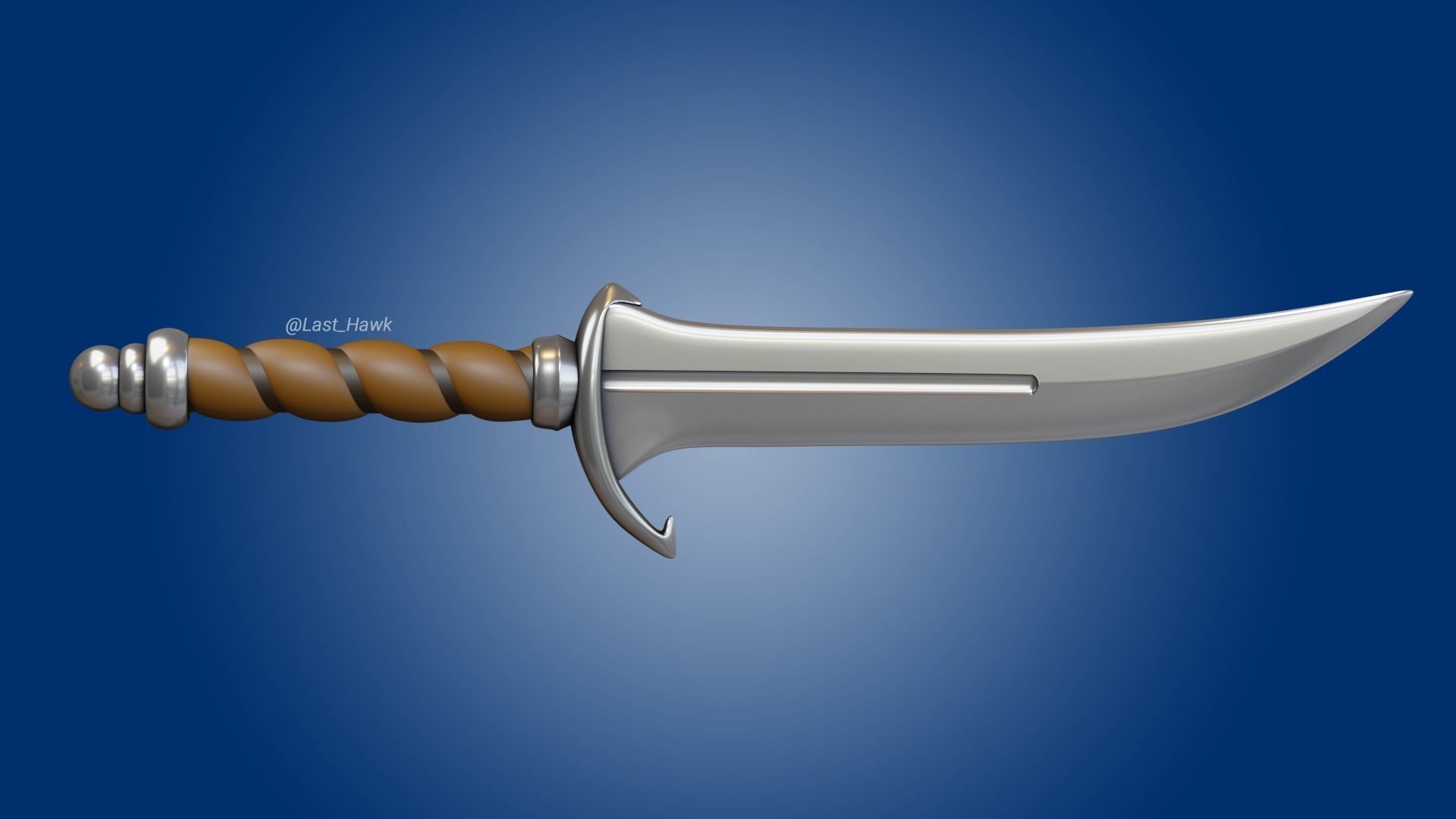 Baldurs Gate Dagger for cosplay 3D print model_2