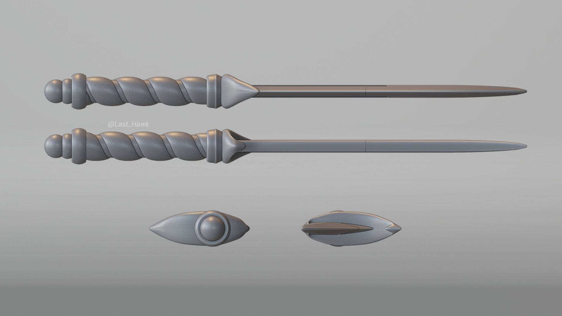 Baldurs Gate Dagger for cosplay 3D print model_8