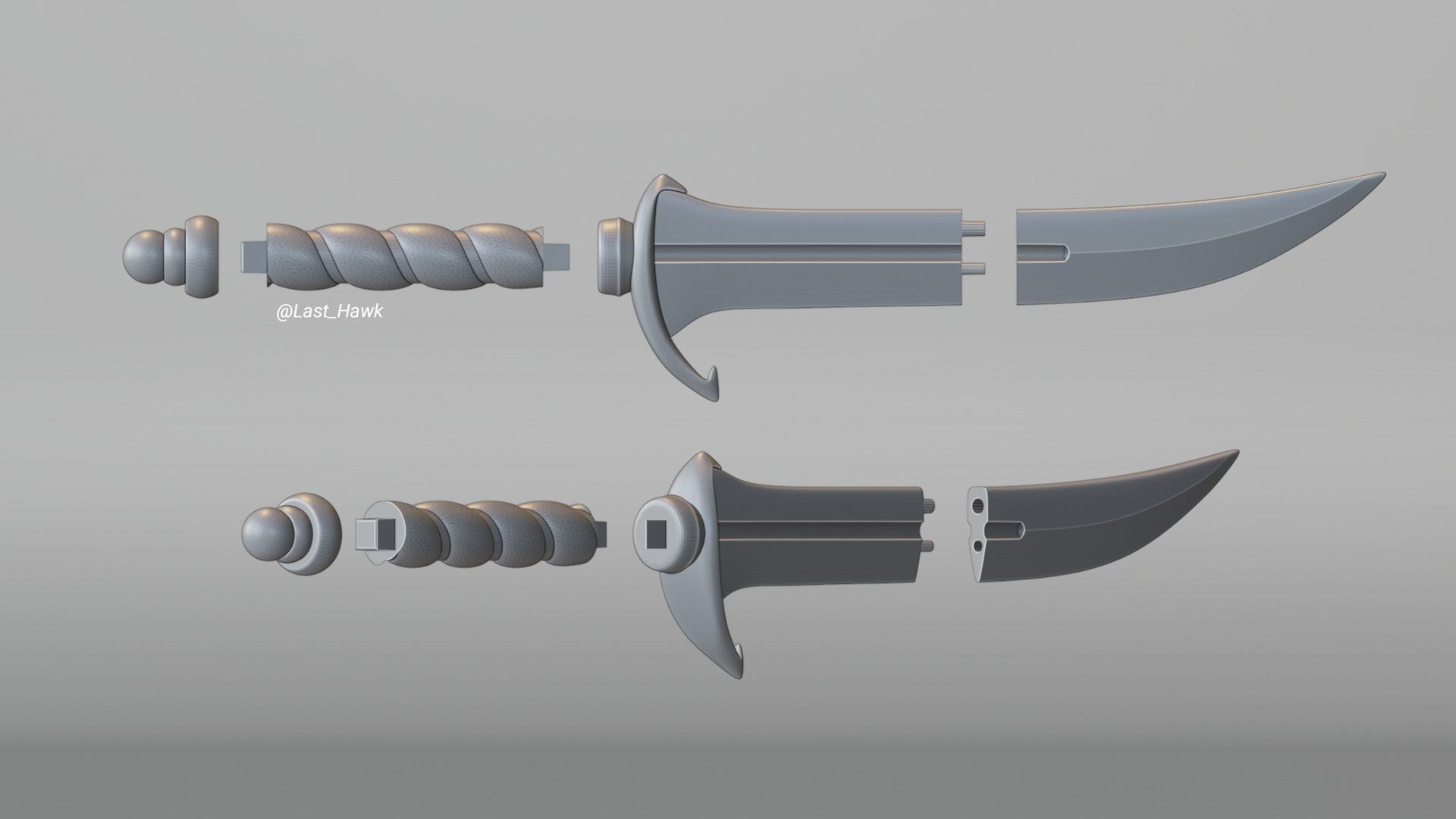Baldurs Gate Dagger for cosplay 3D print model_9