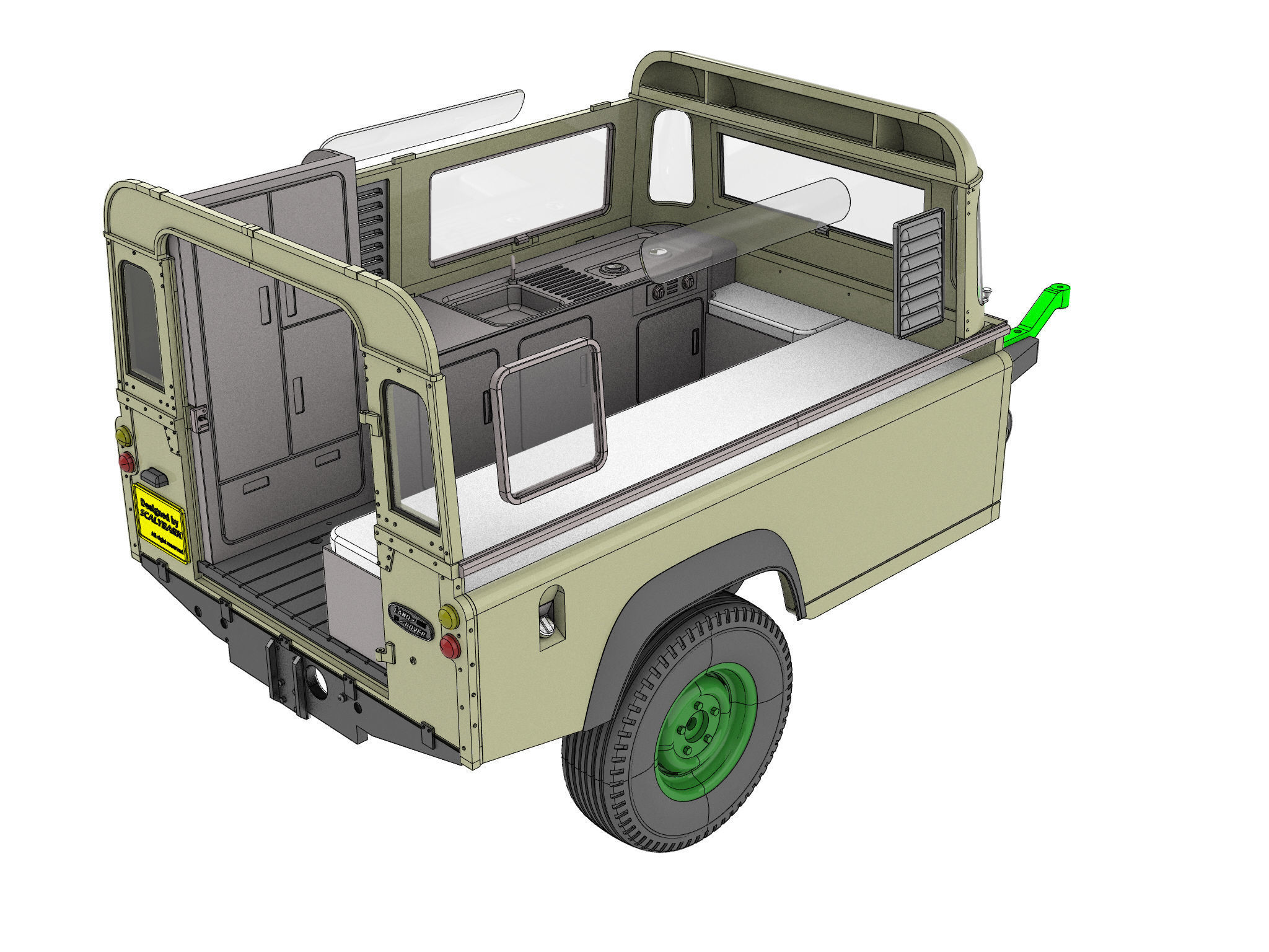 LAND ROVER BACK CUT CAMPER TRAILER 1 10 SCALE 3D print model_5