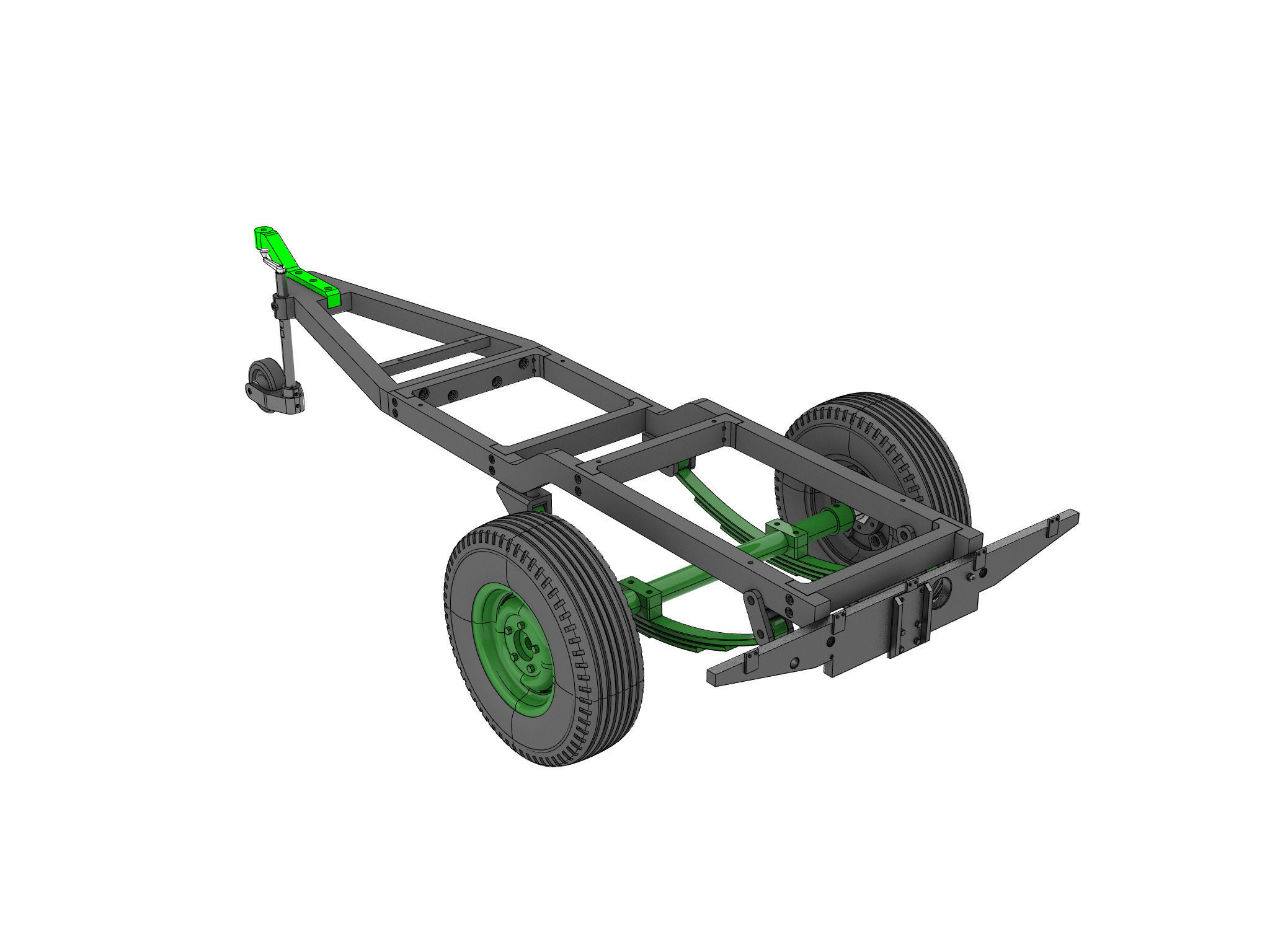 LAND ROVER BACK CUT CAMPER TRAILER 1 10 SCALE 3D print model_9