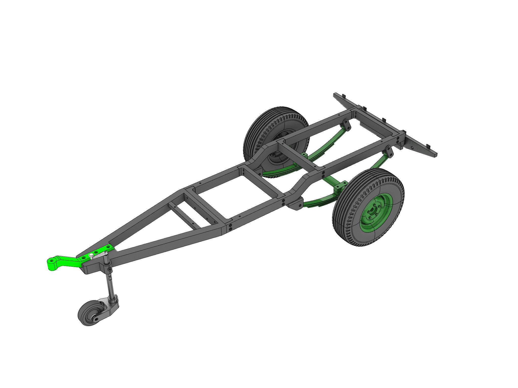 LAND ROVER BACK CUT CAMPER TRAILER 1 10 SCALE 3D print model_8