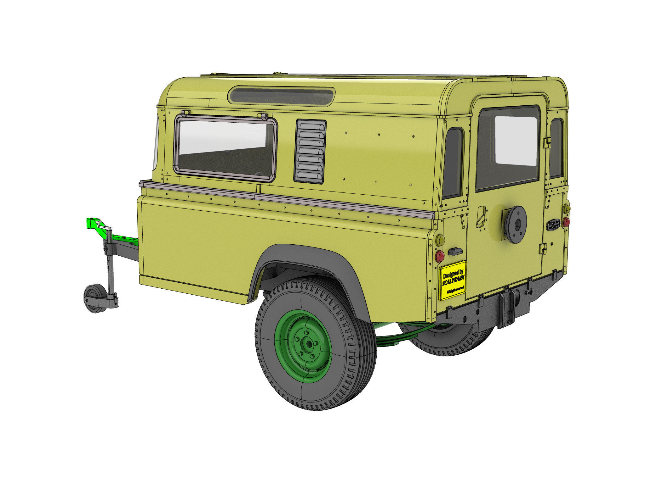 LAND ROVER BACK CUT CAMPER TRAILER 1 10 SCALE 3D print model_10