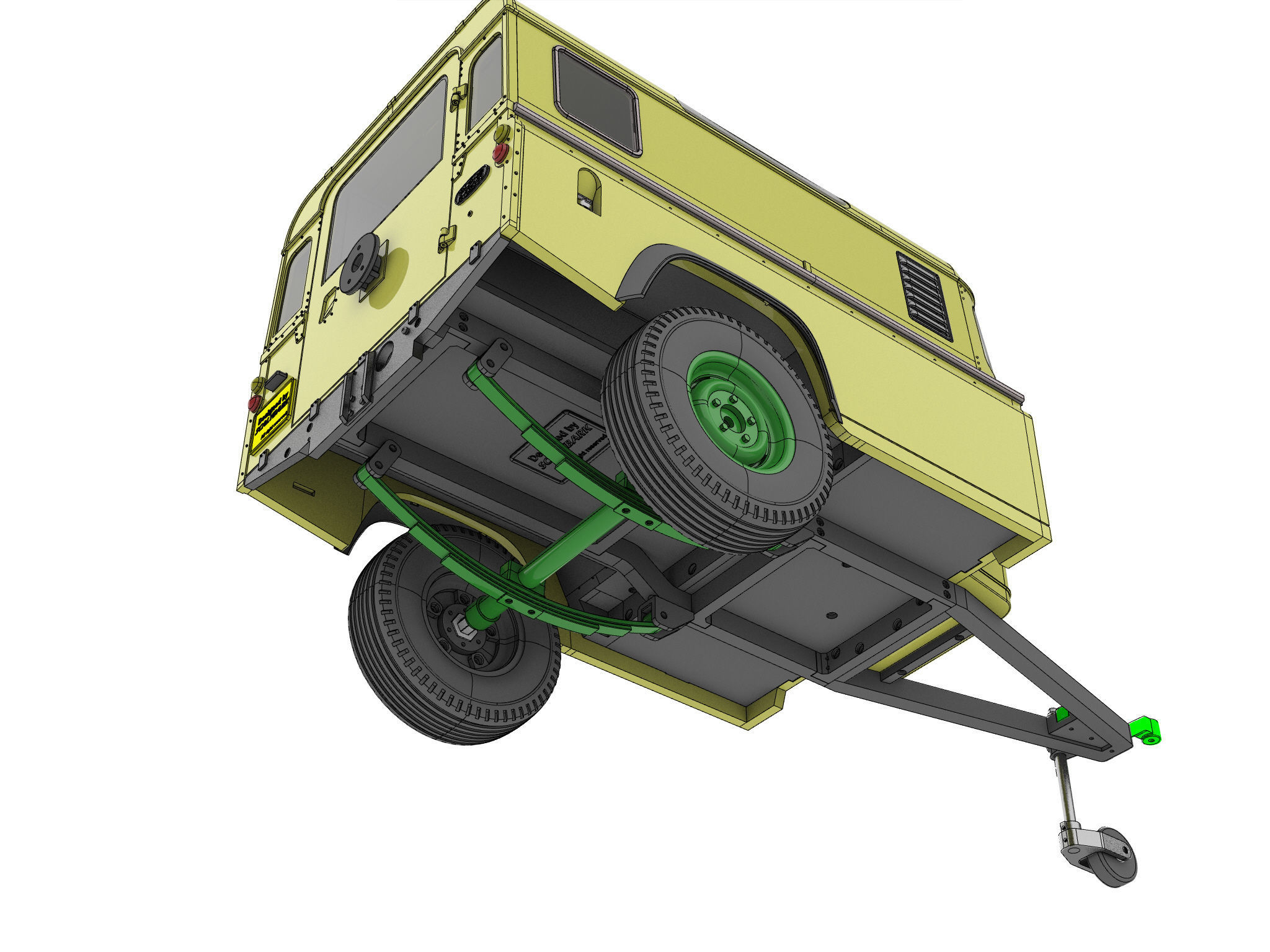 LAND ROVER BACK CUT CAMPER TRAILER 1 10 SCALE 3D print model_6