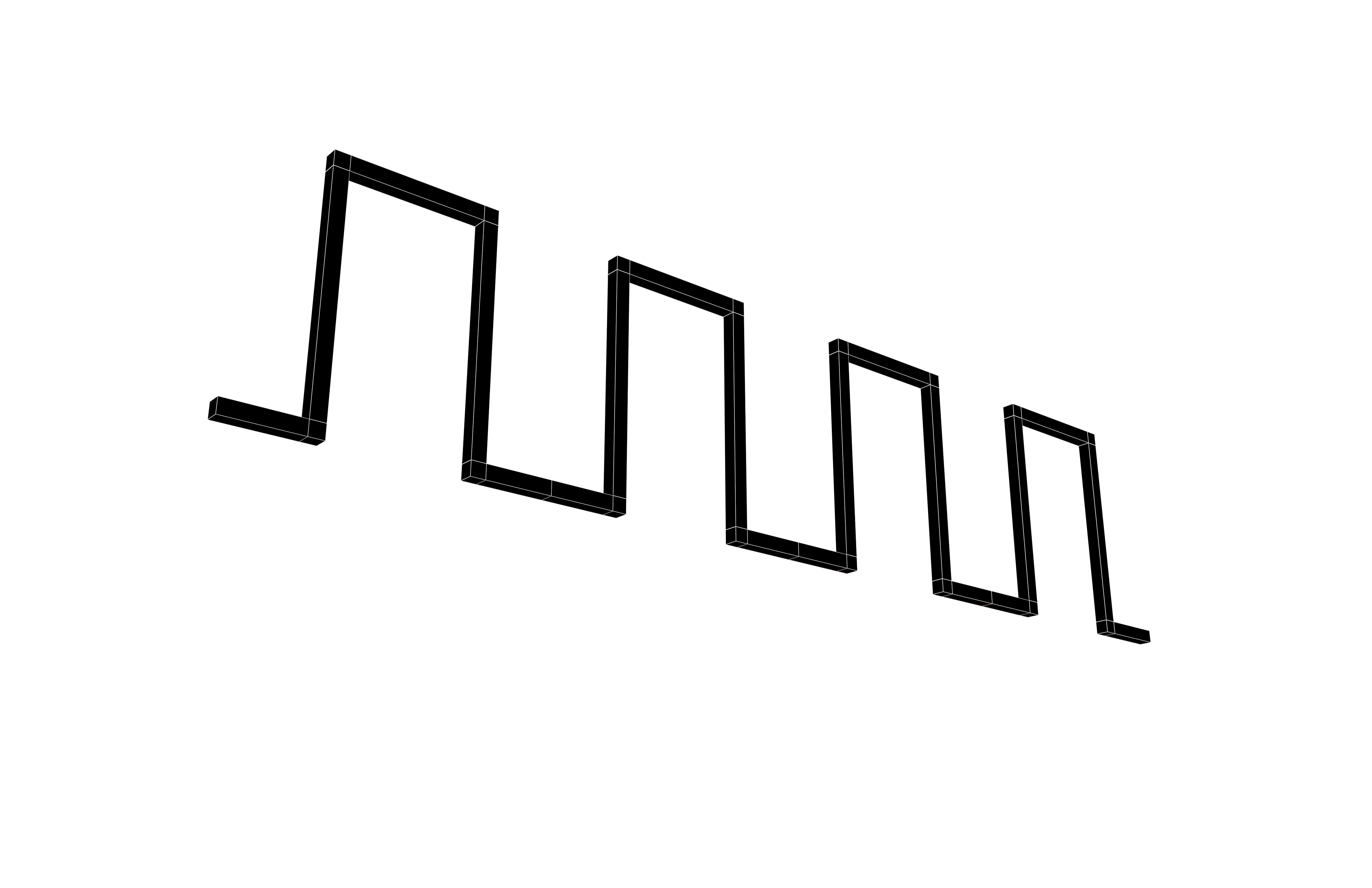 Digital Wave Curve V1 001 Low-poly 3D model_5