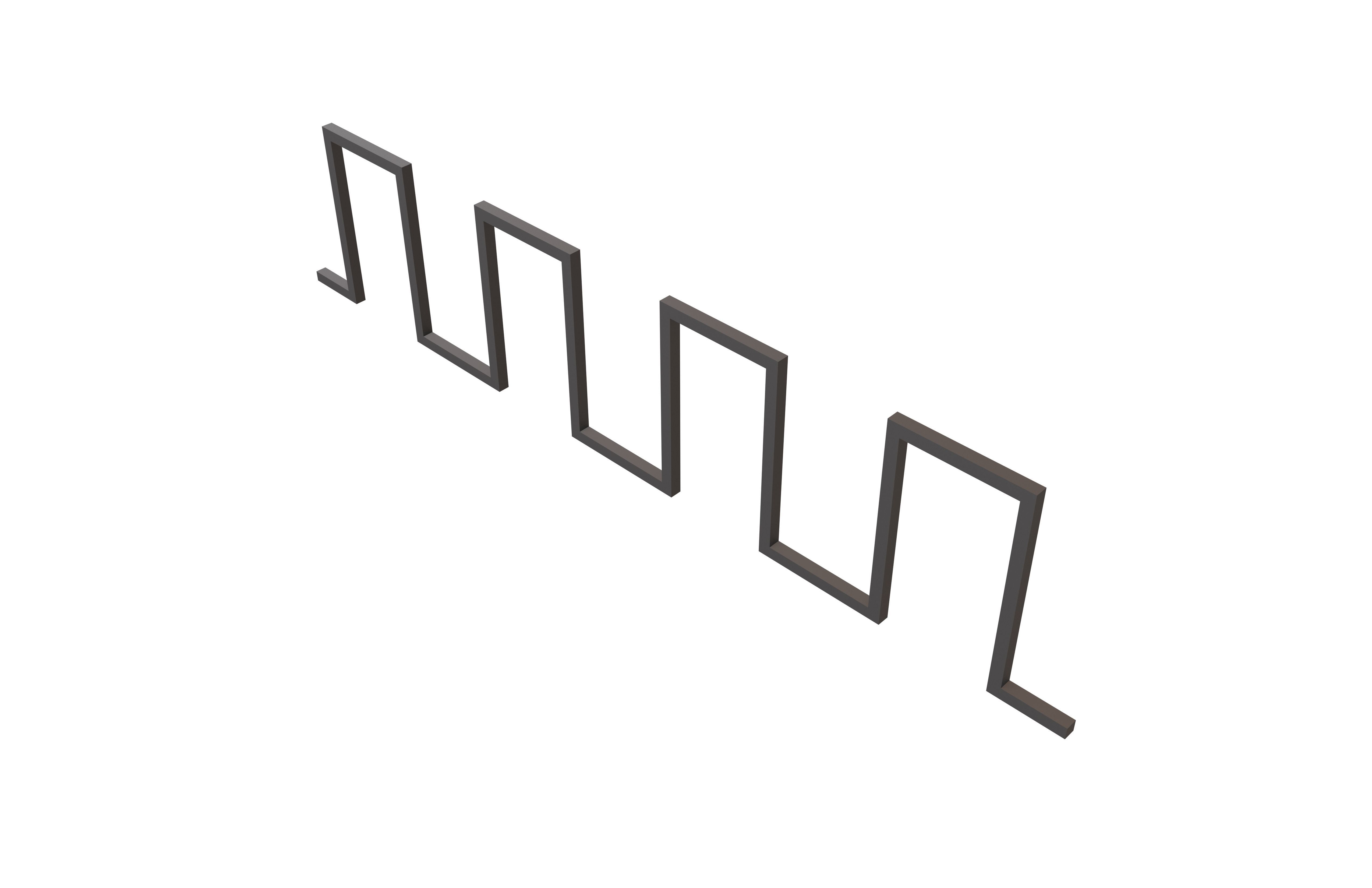 Digital Wave Curve V1 001 Low-poly 3D model_3