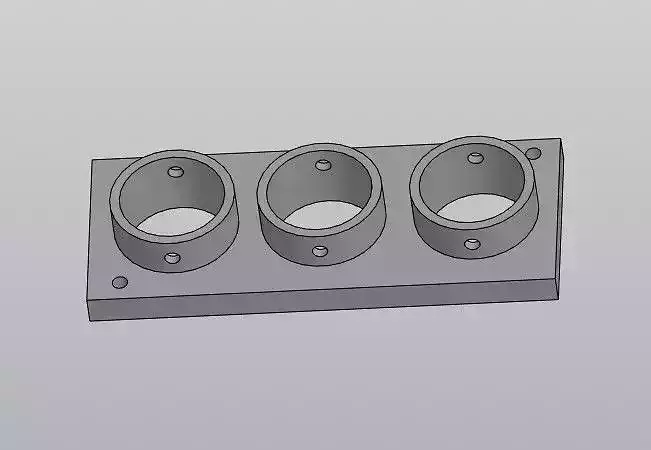 Fireworks tube holder for 1 inch shells