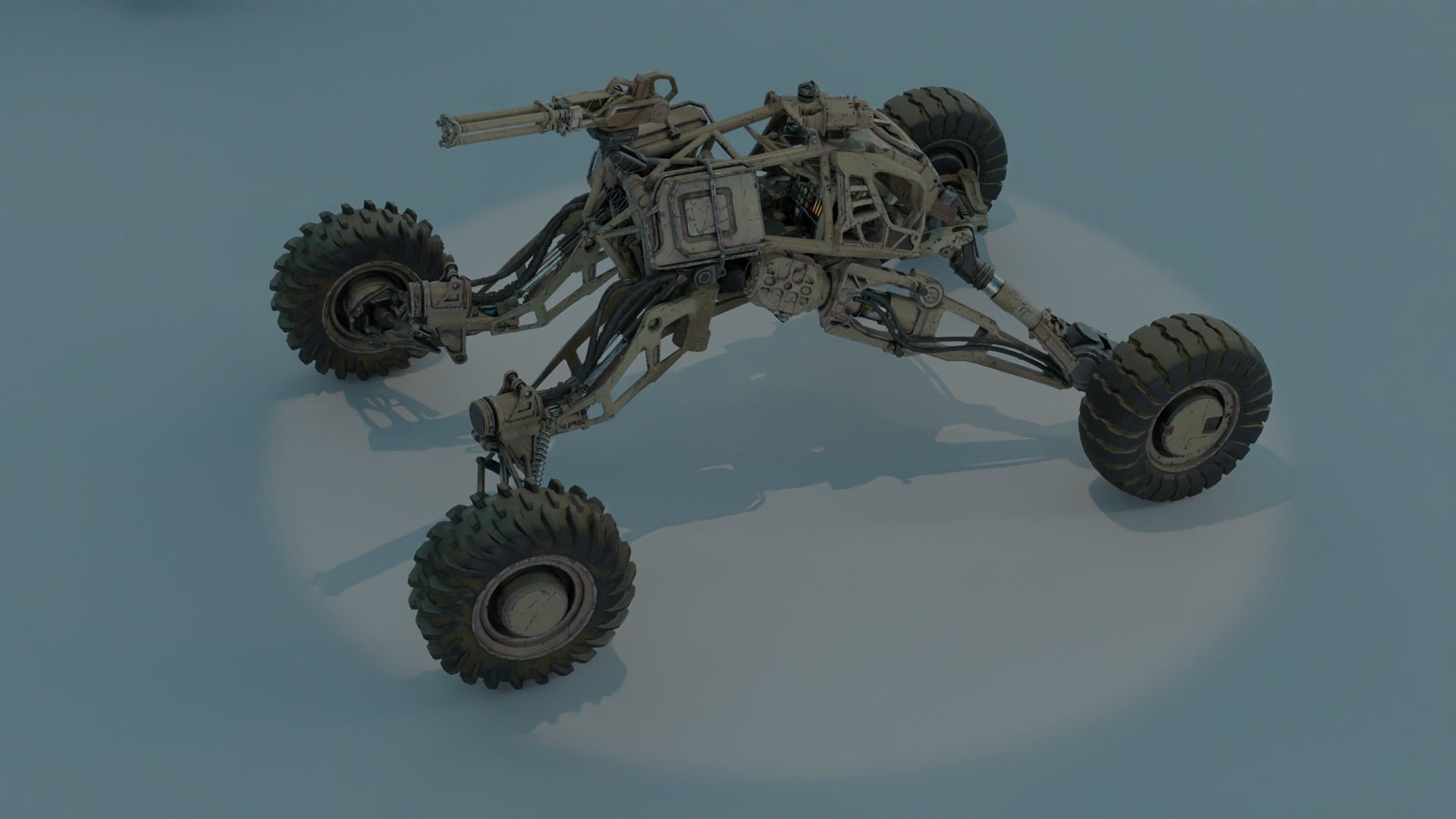Sci-fi Mecha And Military vehicles Pack Low-poly 3D model_14
