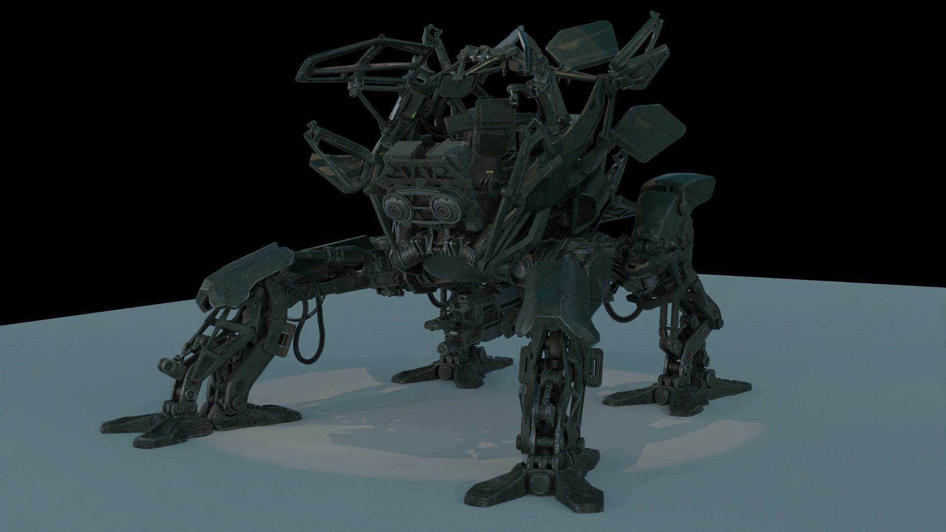 Sci-fi Mecha And Military vehicles Pack Low-poly 3D model_9