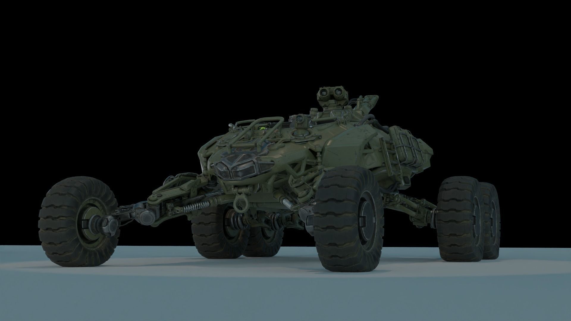 Sci-fi Mecha And Military vehicles Pack Low-poly 3D model_10