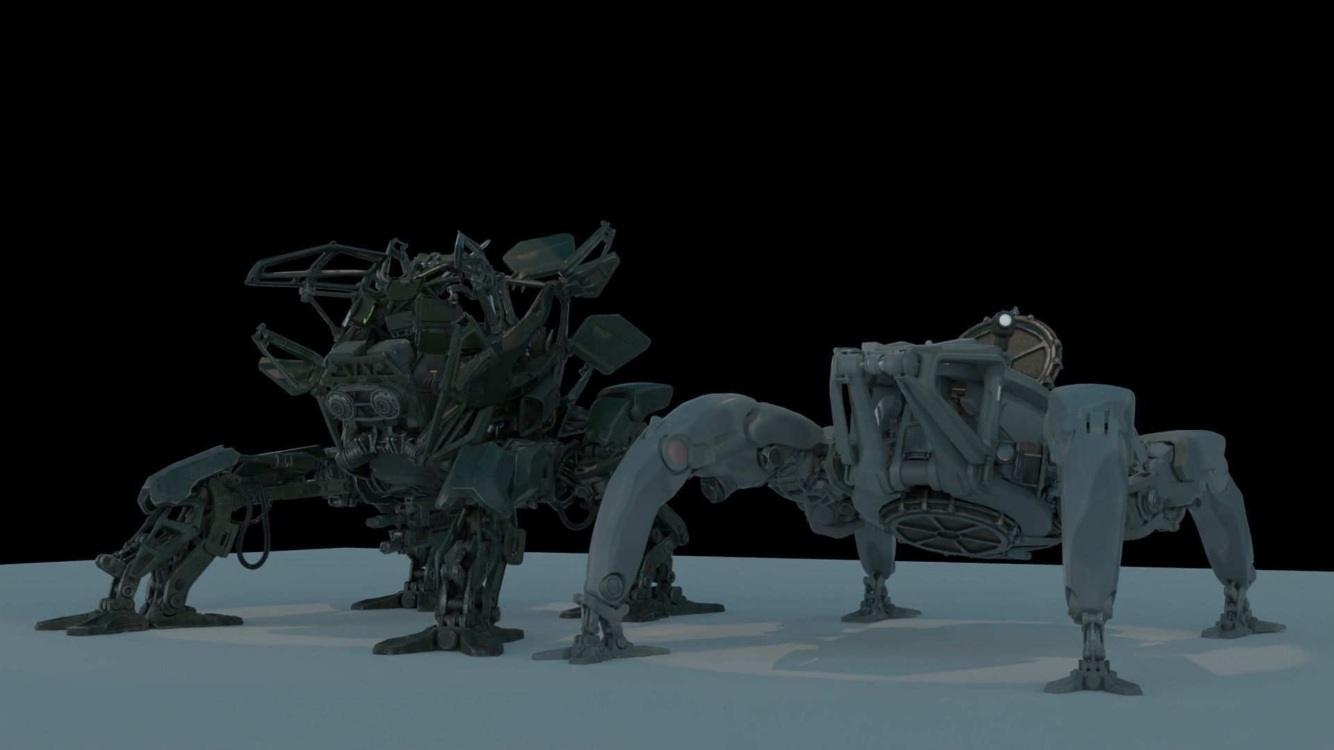 Sci-fi Mecha And Military vehicles Pack Low-poly 3D model_1