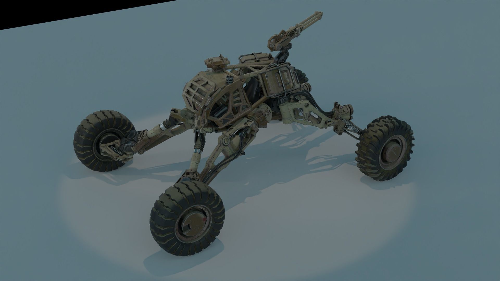 Sci-fi Mecha And Military vehicles Pack Low-poly 3D model_15