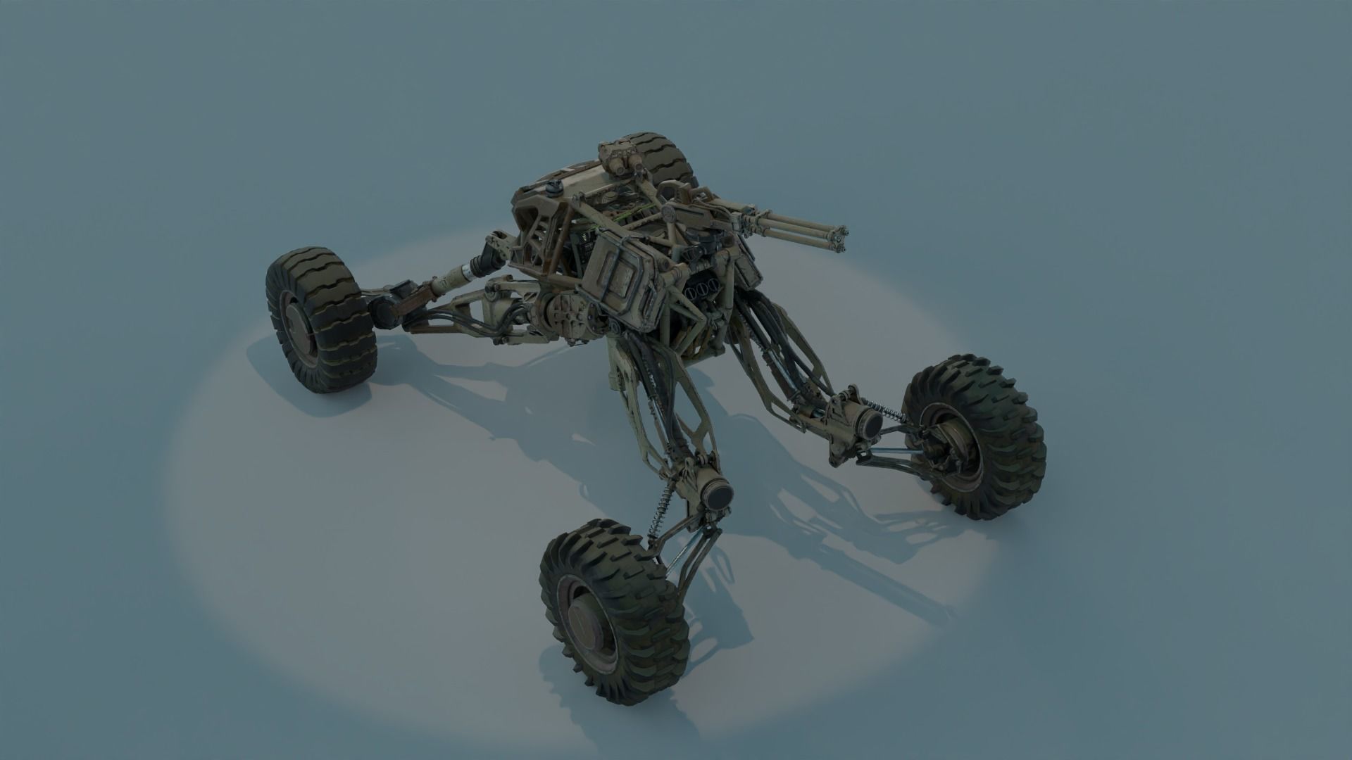 Sci-fi Mecha And Military vehicles Pack Low-poly 3D model_12