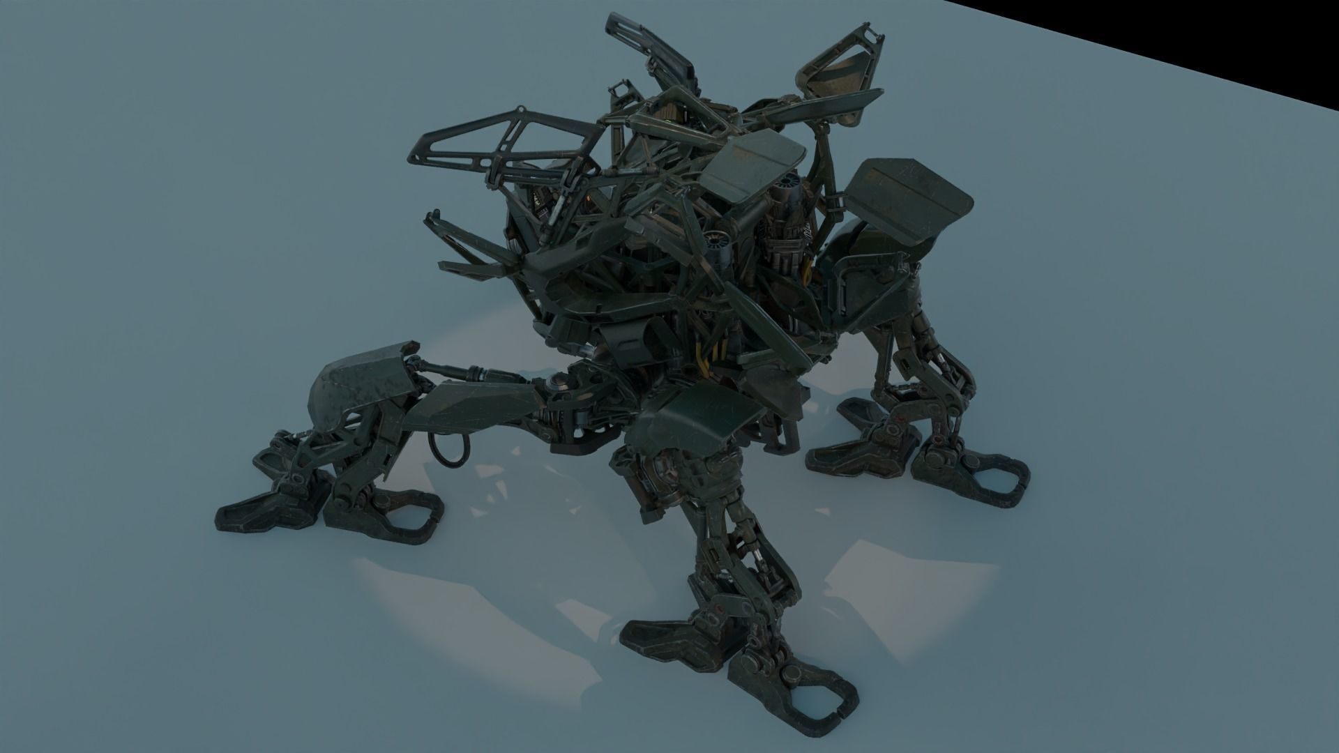 Sci-fi Mecha And Military vehicles Pack Low-poly 3D model_8