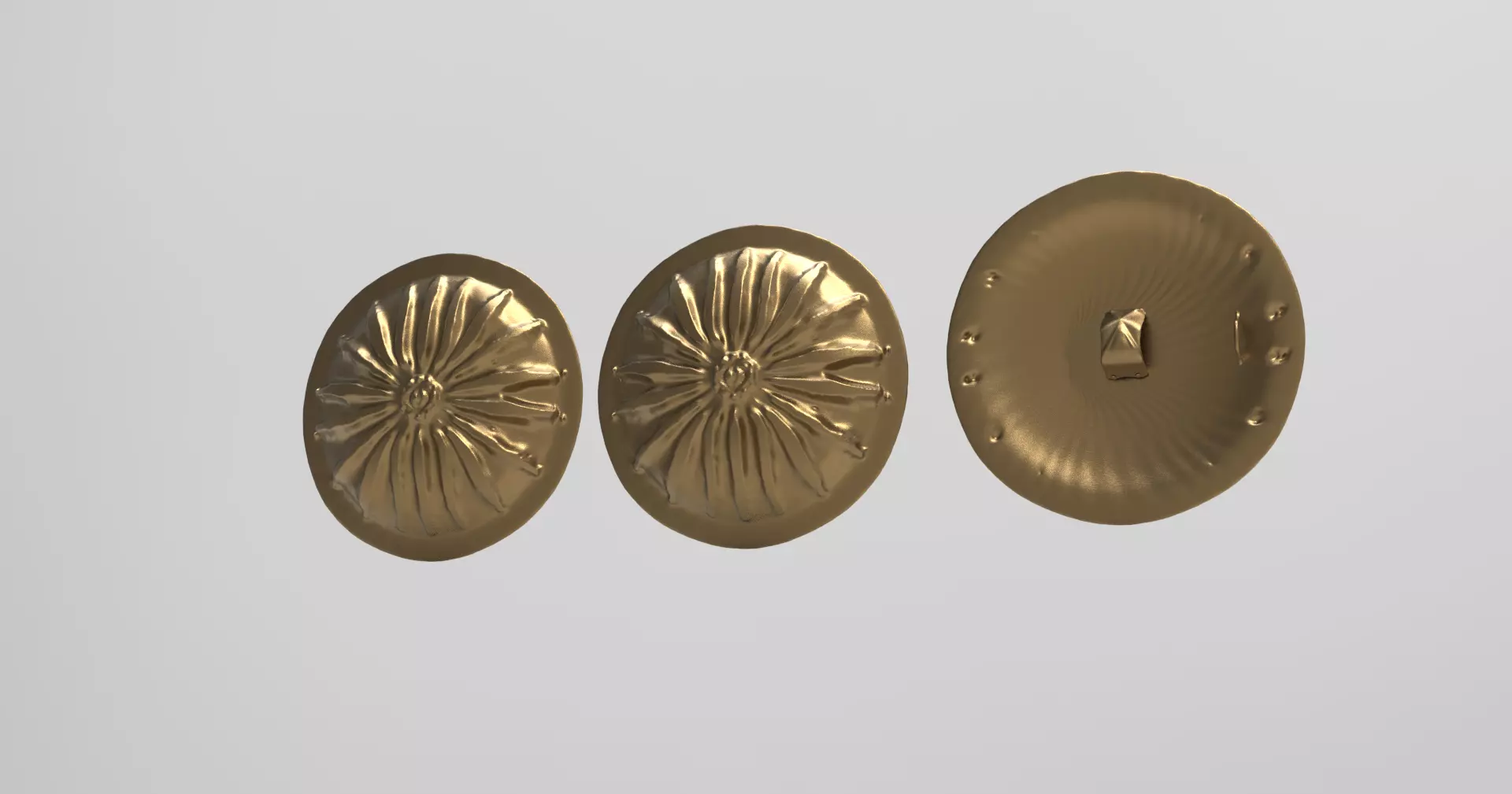  Roman Gold sun shield 3D model_0