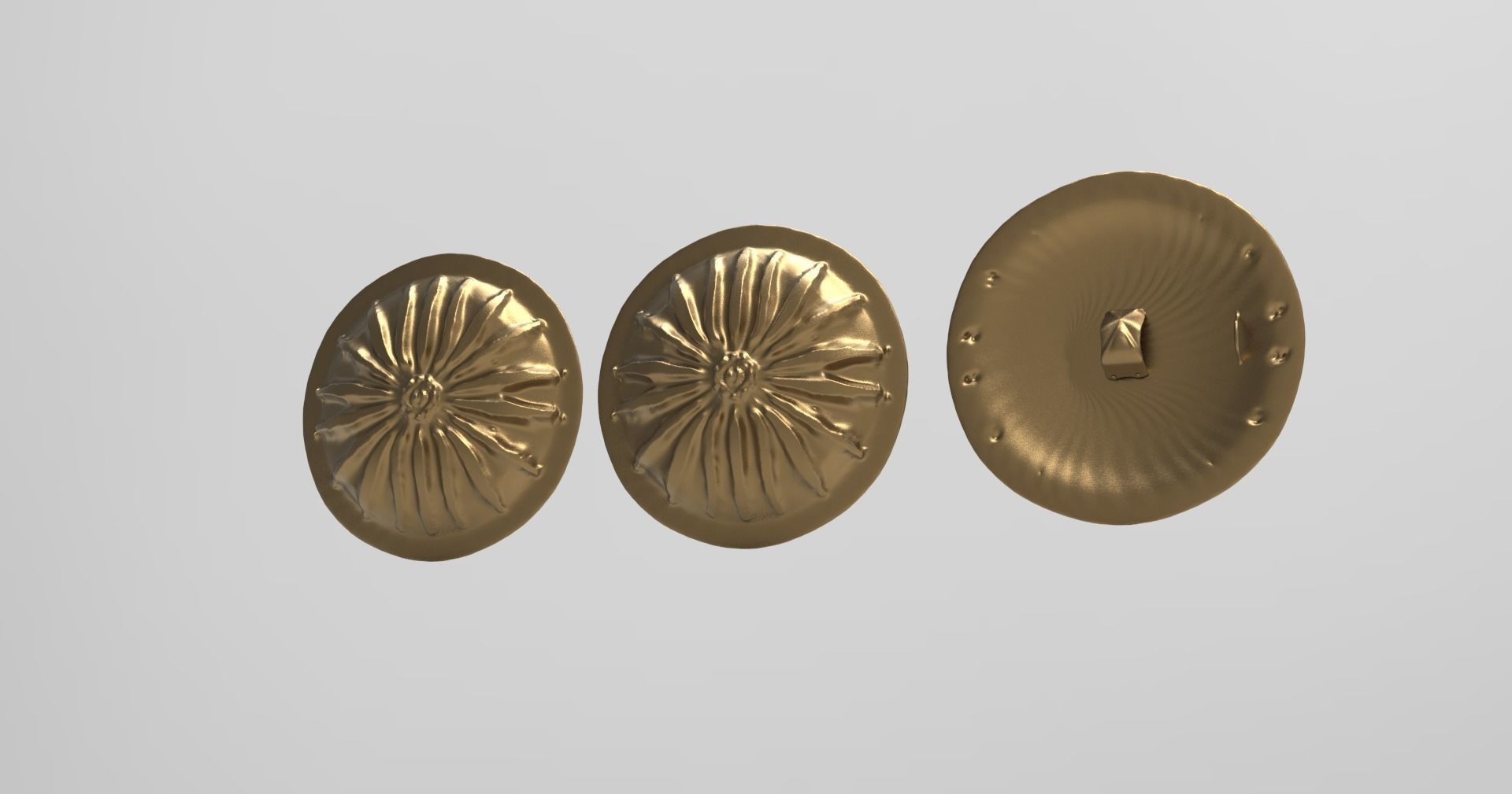  Roman Gold sun shield 3D model_1