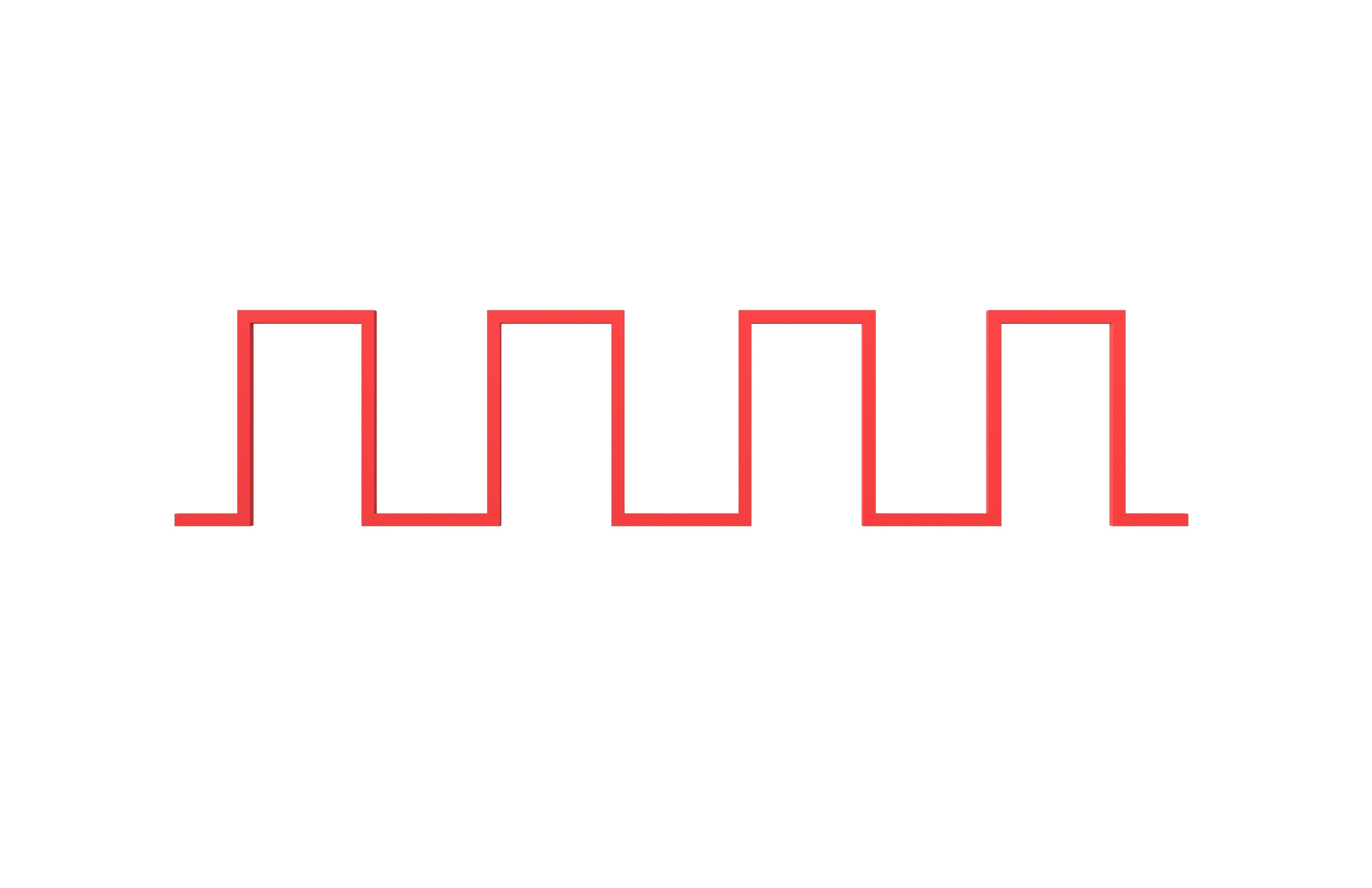 Digital Wave Curve V1 002 Low-poly 3D model_2