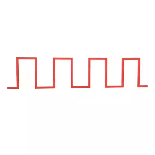 Digital Wave Curve V1 002 Low-poly 3D model