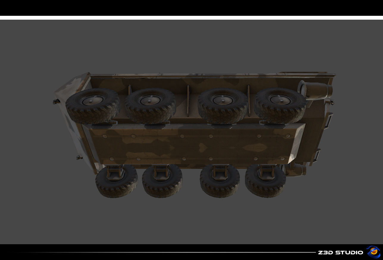 APC BTR-90 Low-poly 3D model_2