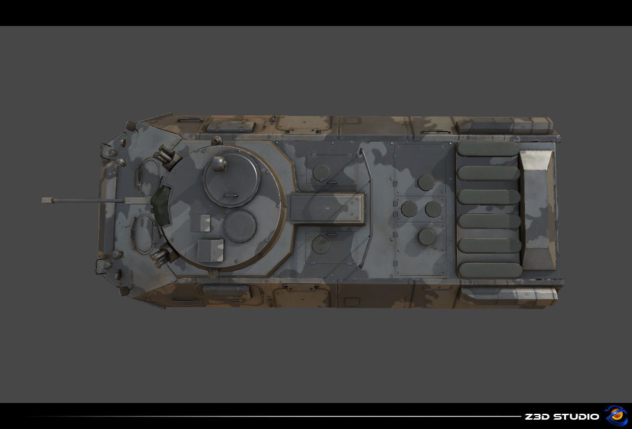 APC BTR-90 Low-poly 3D model_4