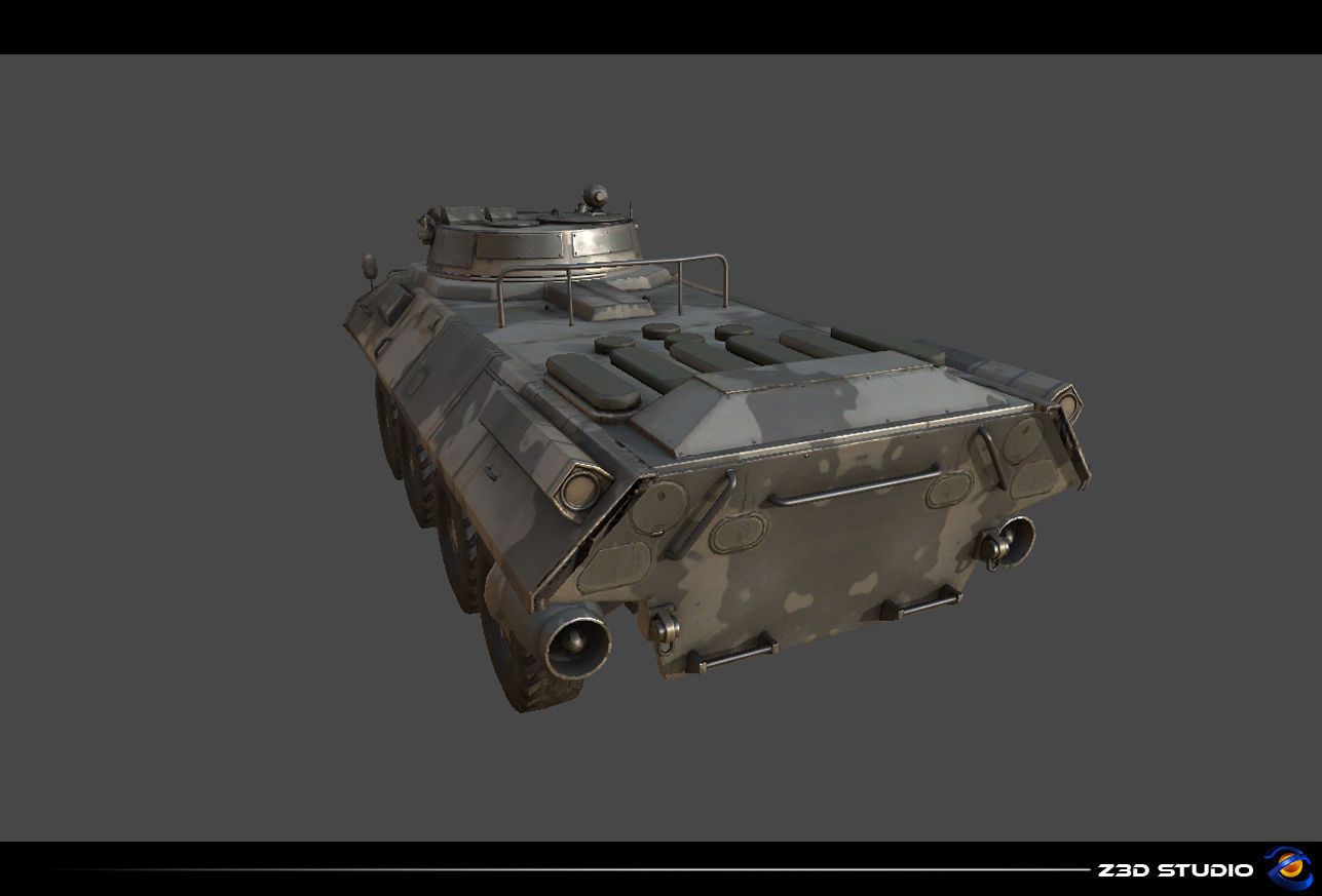 APC BTR-90 Low-poly 3D model_1