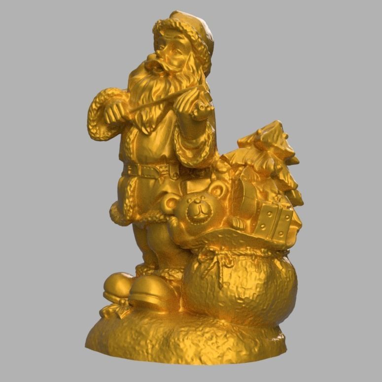 Santa and Teddy 3D print model_5