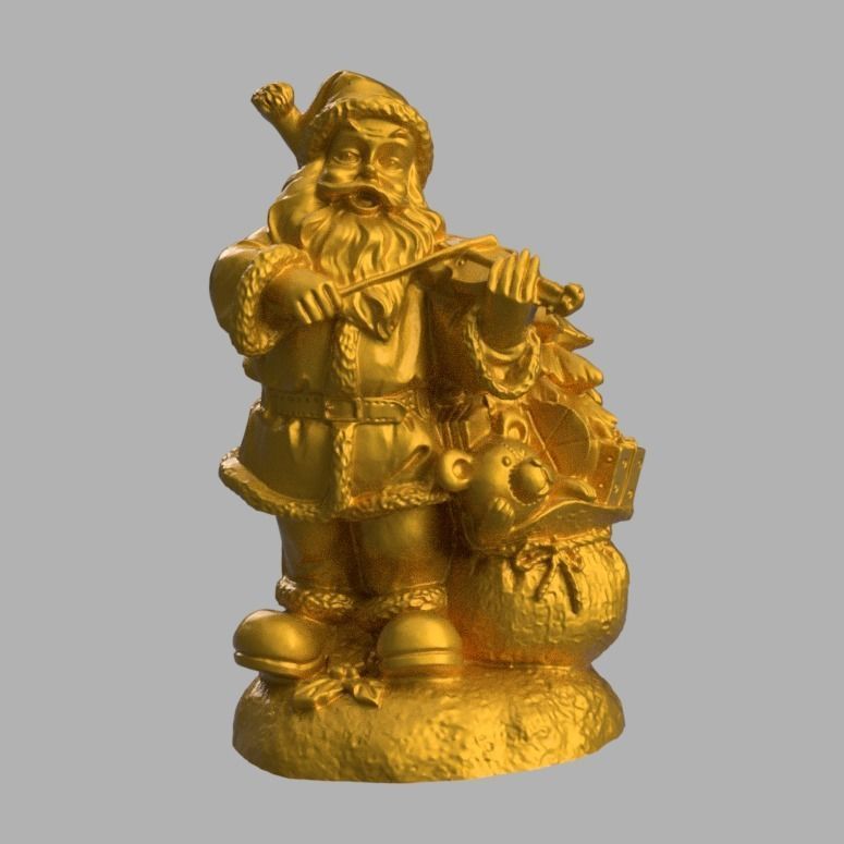 Santa and Teddy 3D print model_6