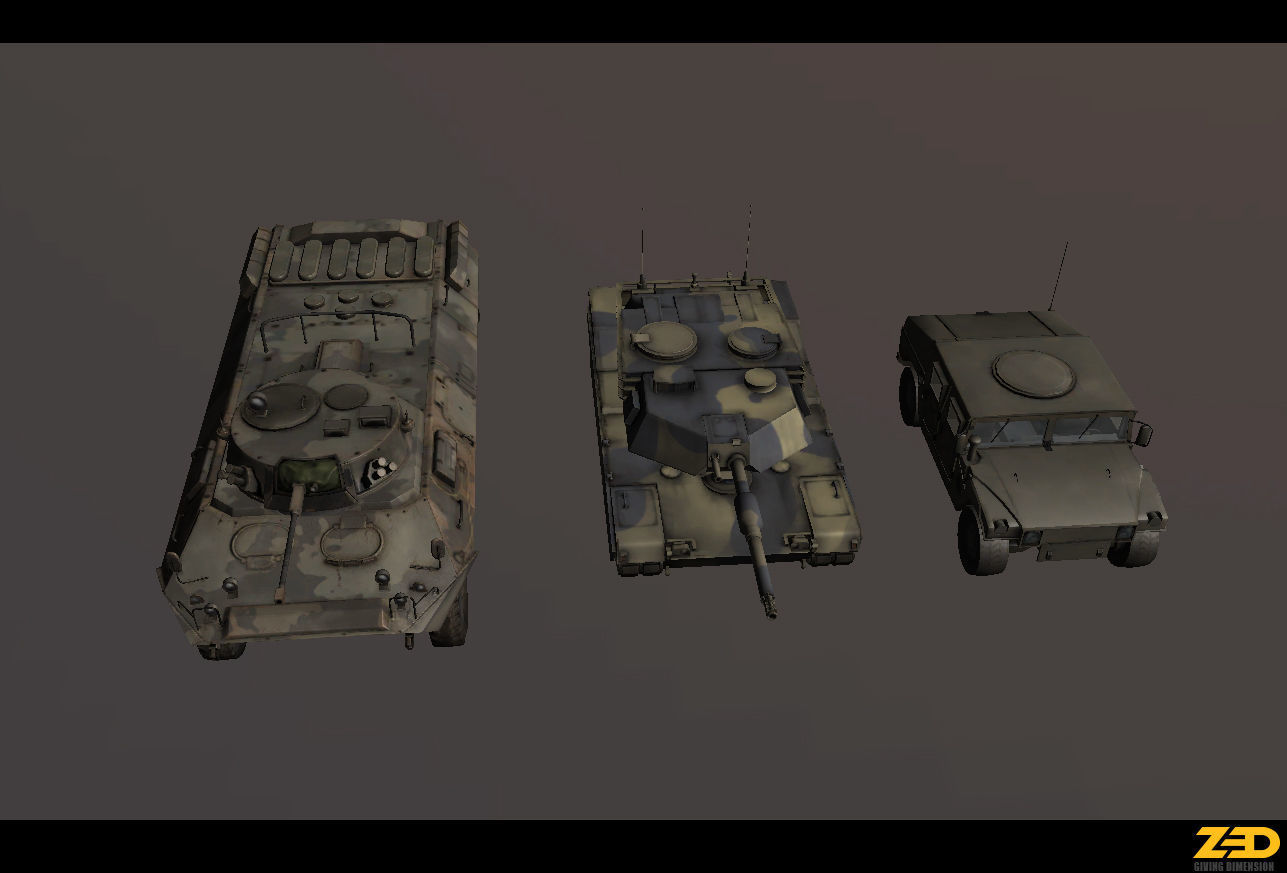 Army Vehicles Pack Low-poly 3D model_2