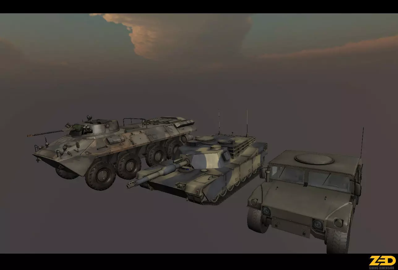 Army Vehicles Pack Low-poly 3D model_0