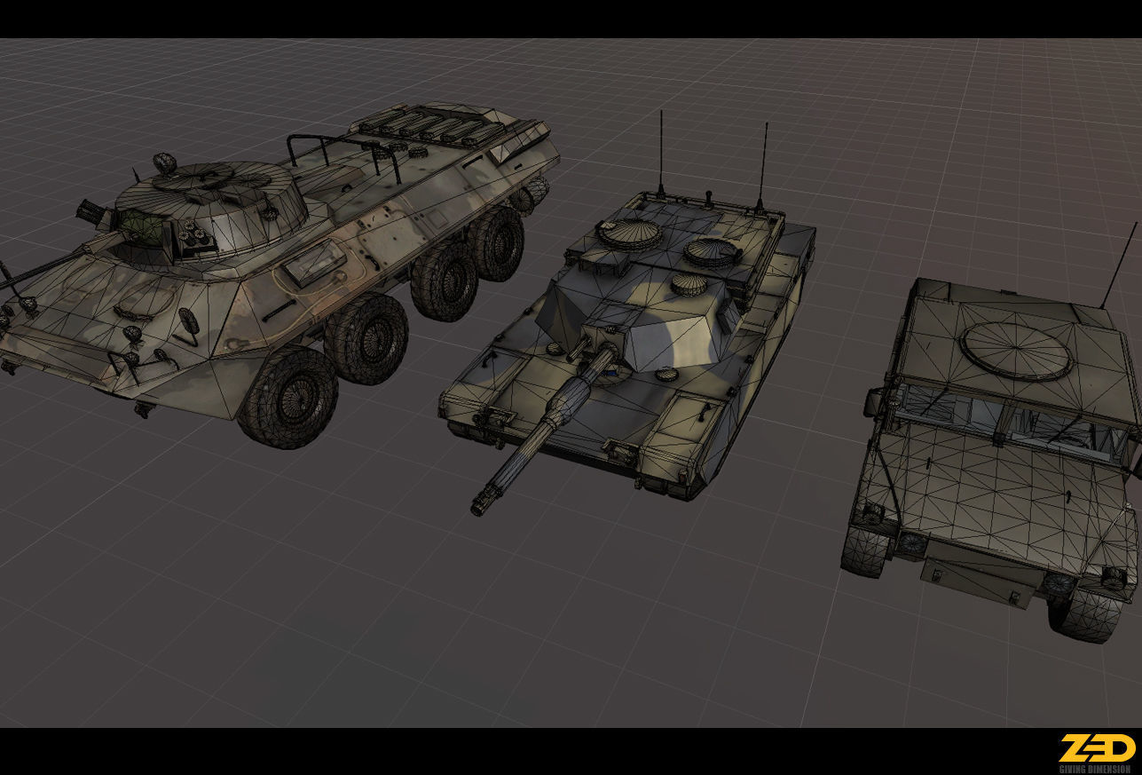 Army Vehicles Pack Low-poly 3D model_4