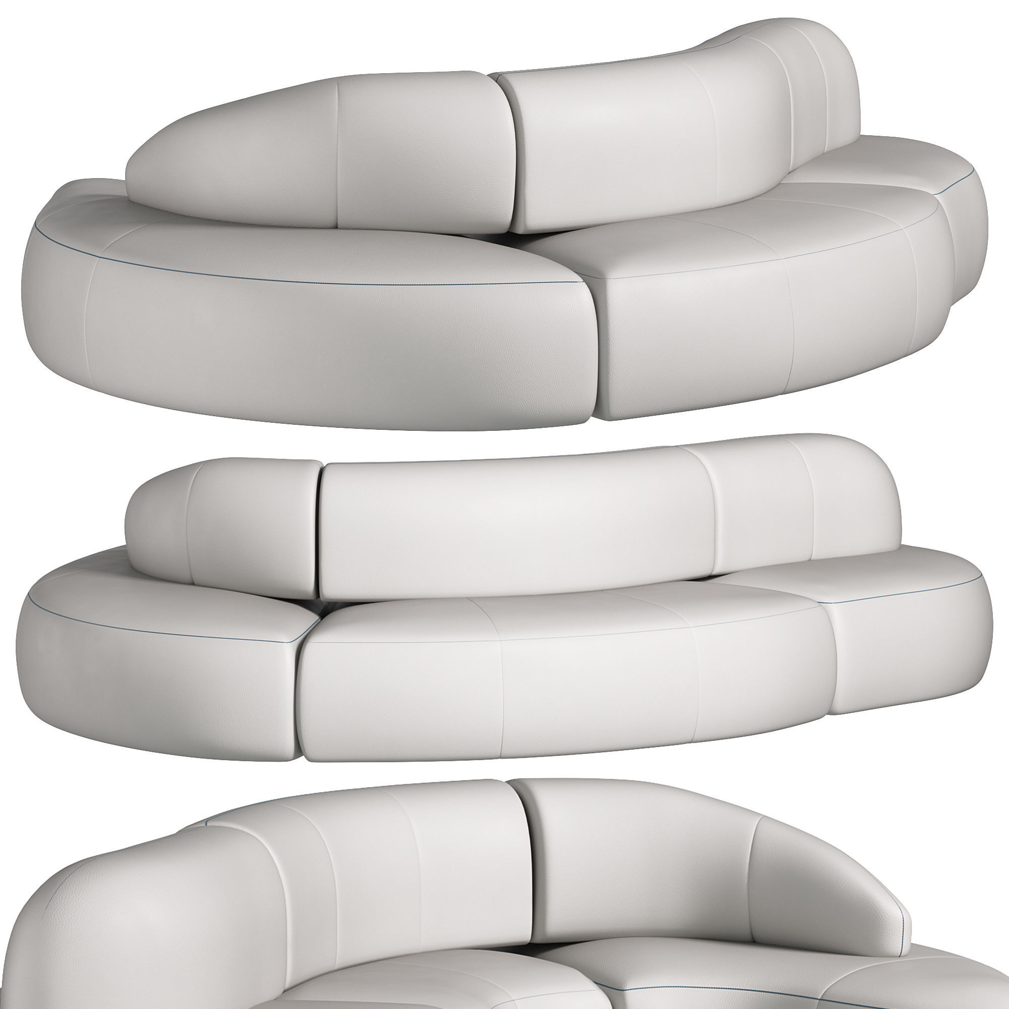  WAVE Sofa By Gamma 3D model_1