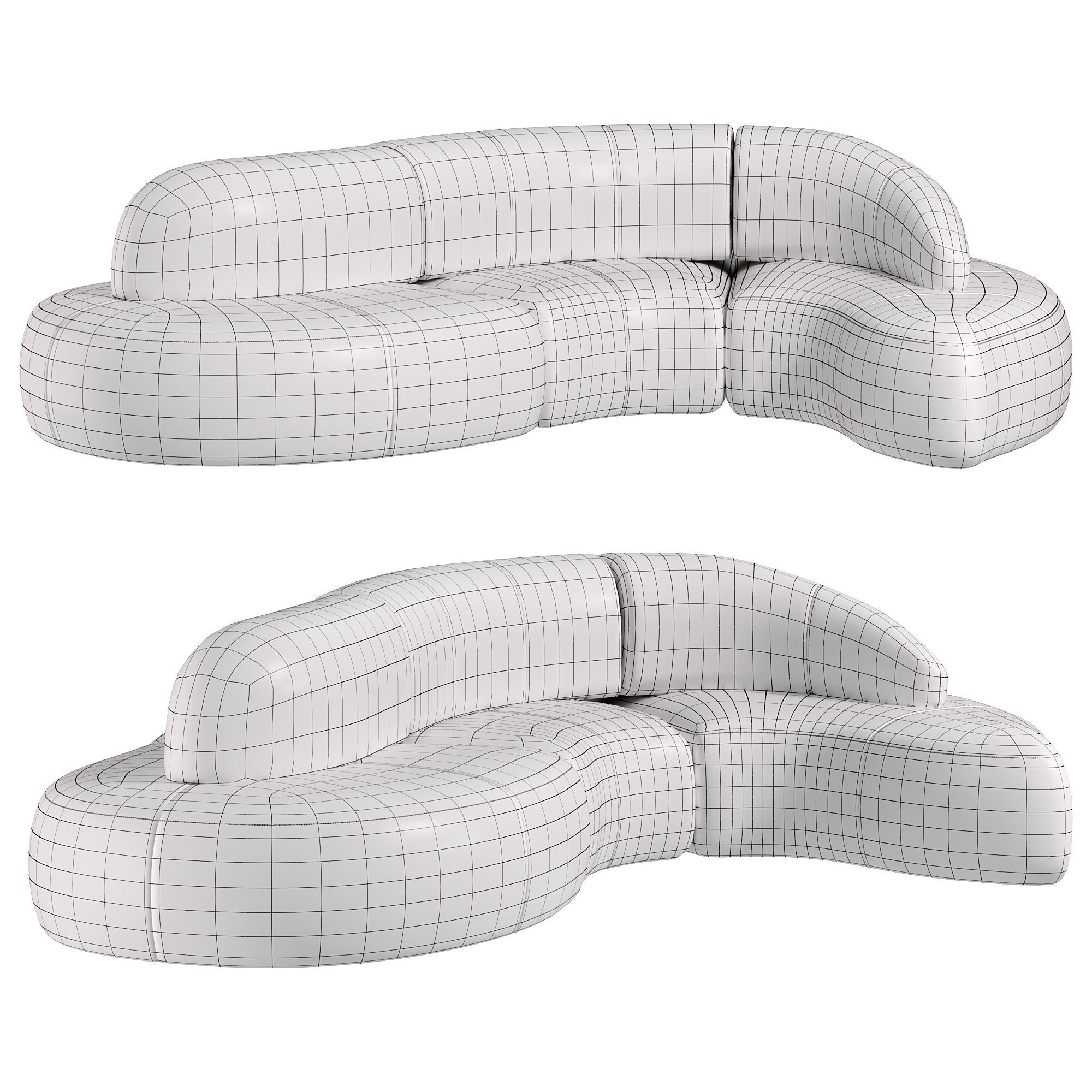  WAVE Sofa By Gamma 3D model_3