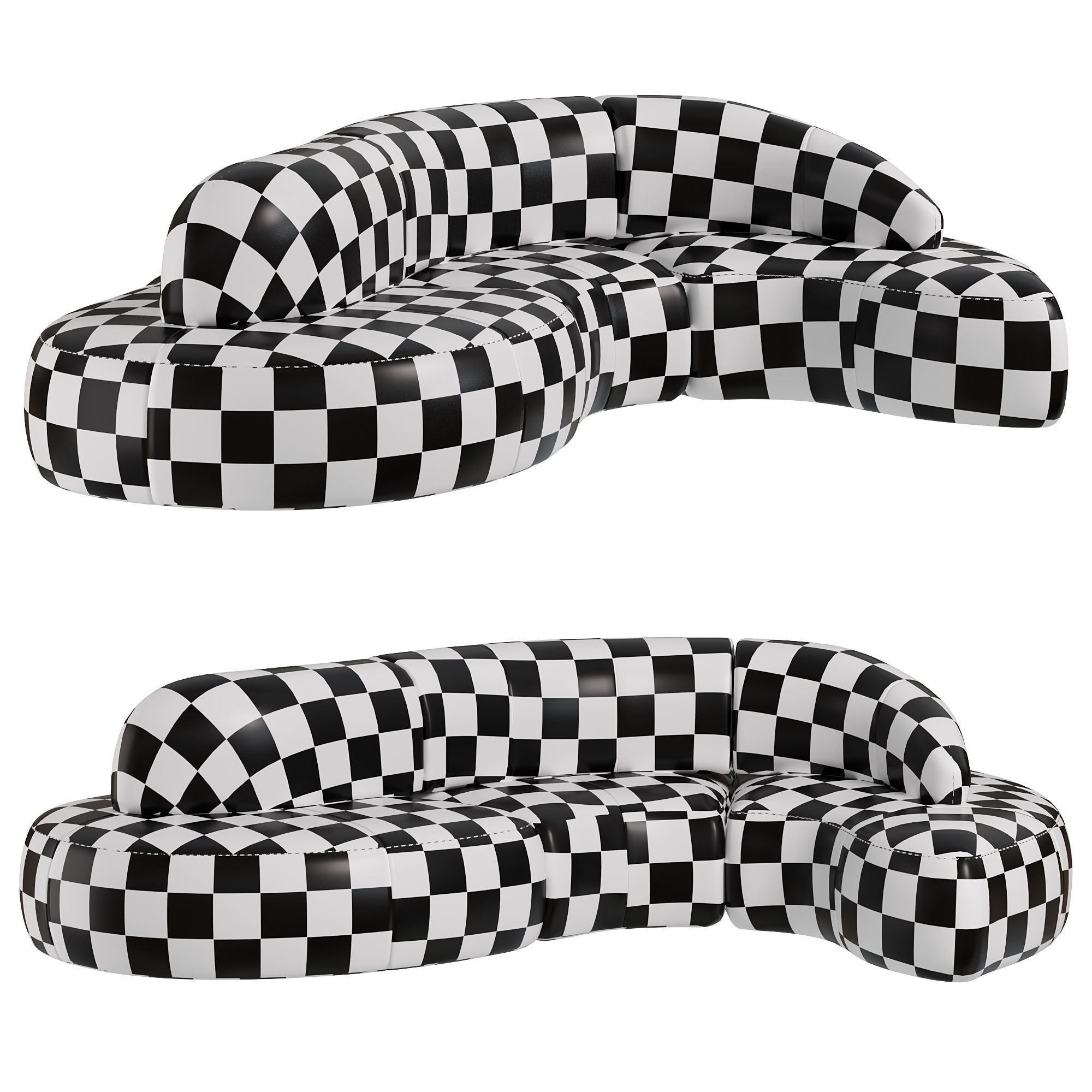  WAVE Sofa By Gamma 3D model_2