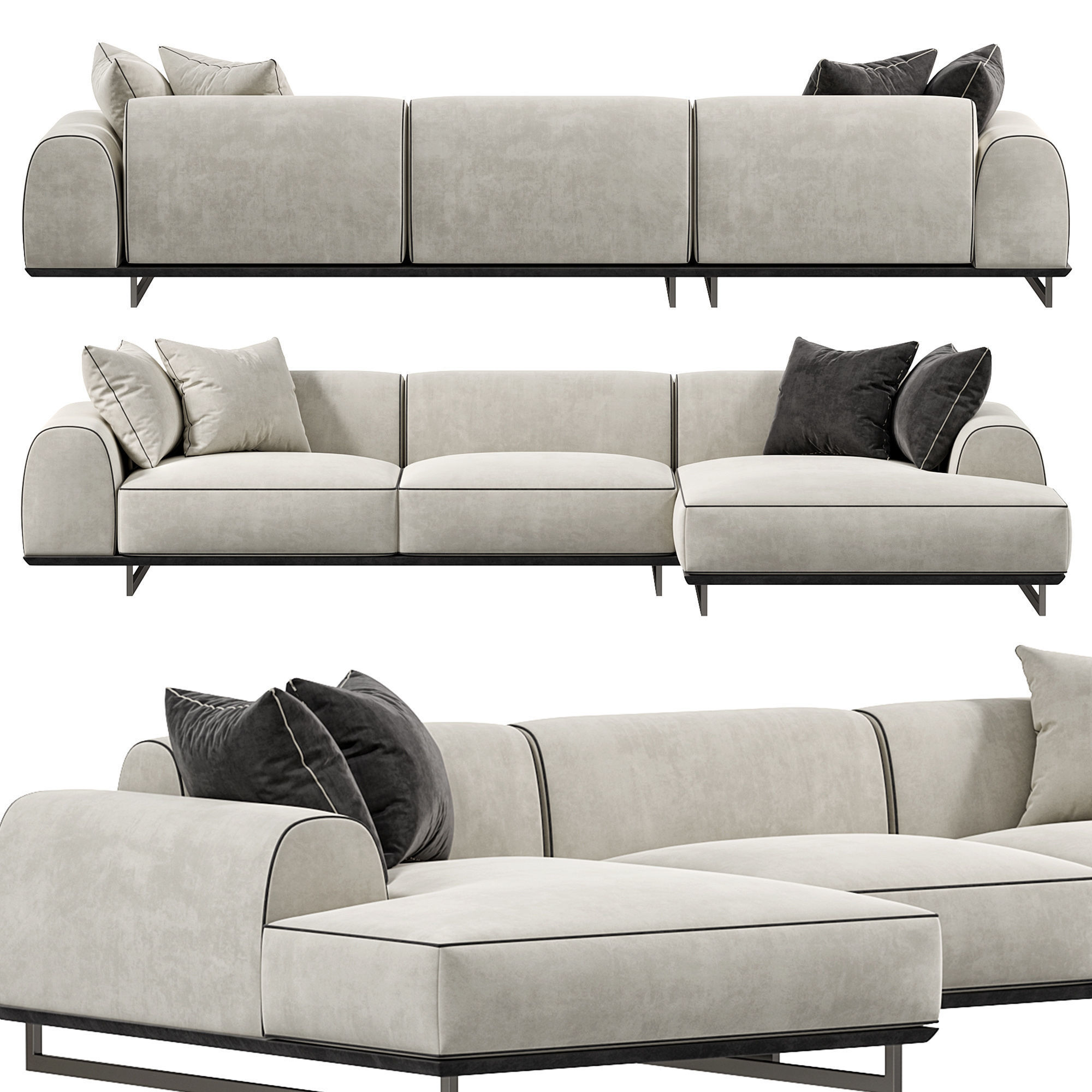Brandy Sofa by Gamma 3D model_1