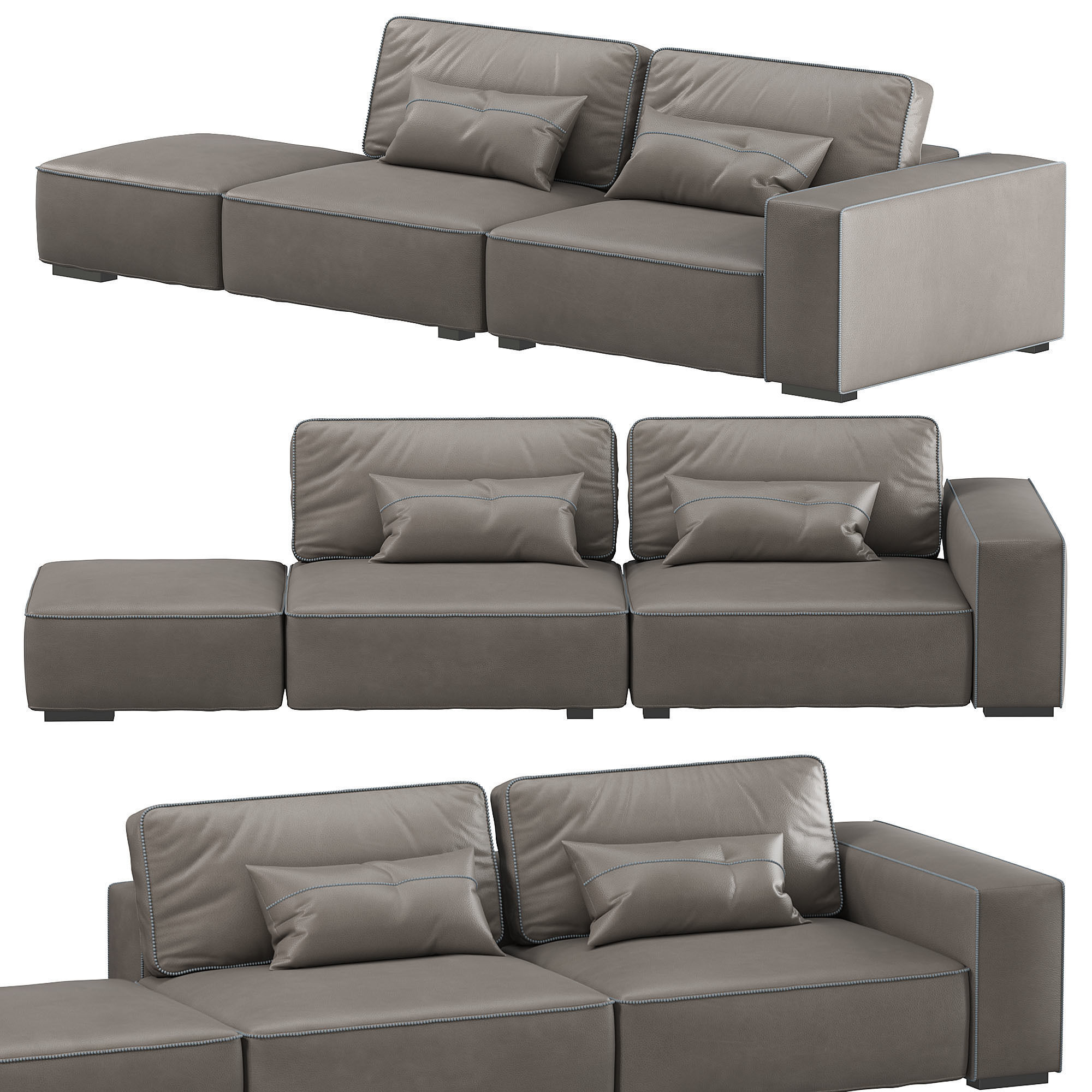  SOHO Sofa By Gamma 3D model_1