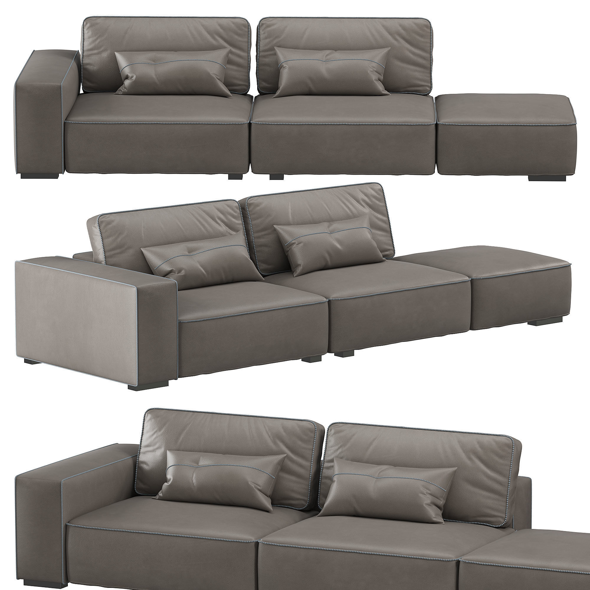  SOHO Sofa By Gamma 3D model_2