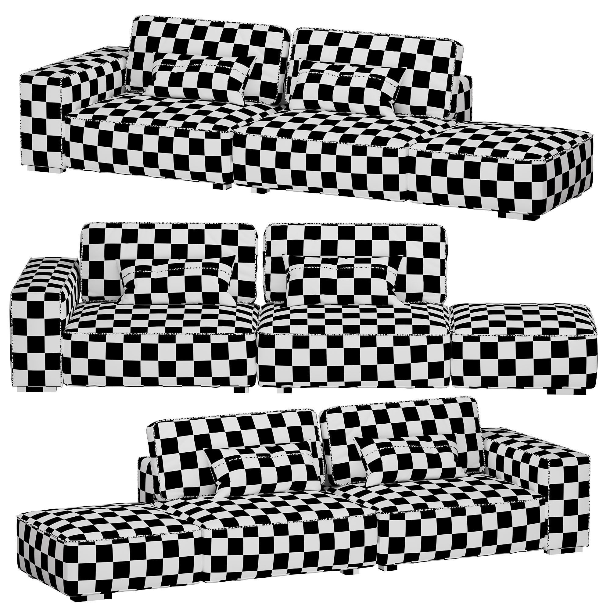  SOHO Sofa By Gamma 3D model_3