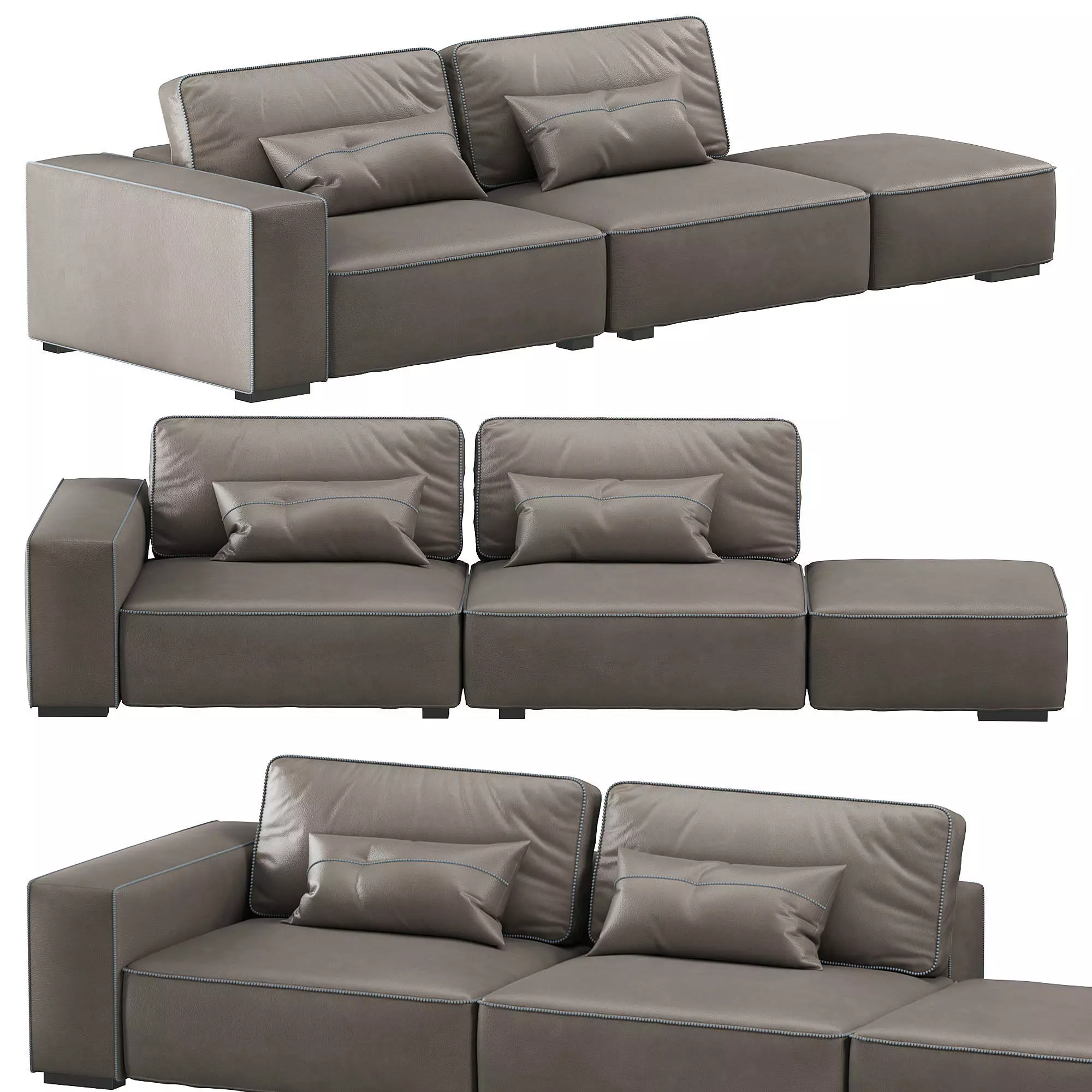  SOHO Sofa By Gamma 3D model_0