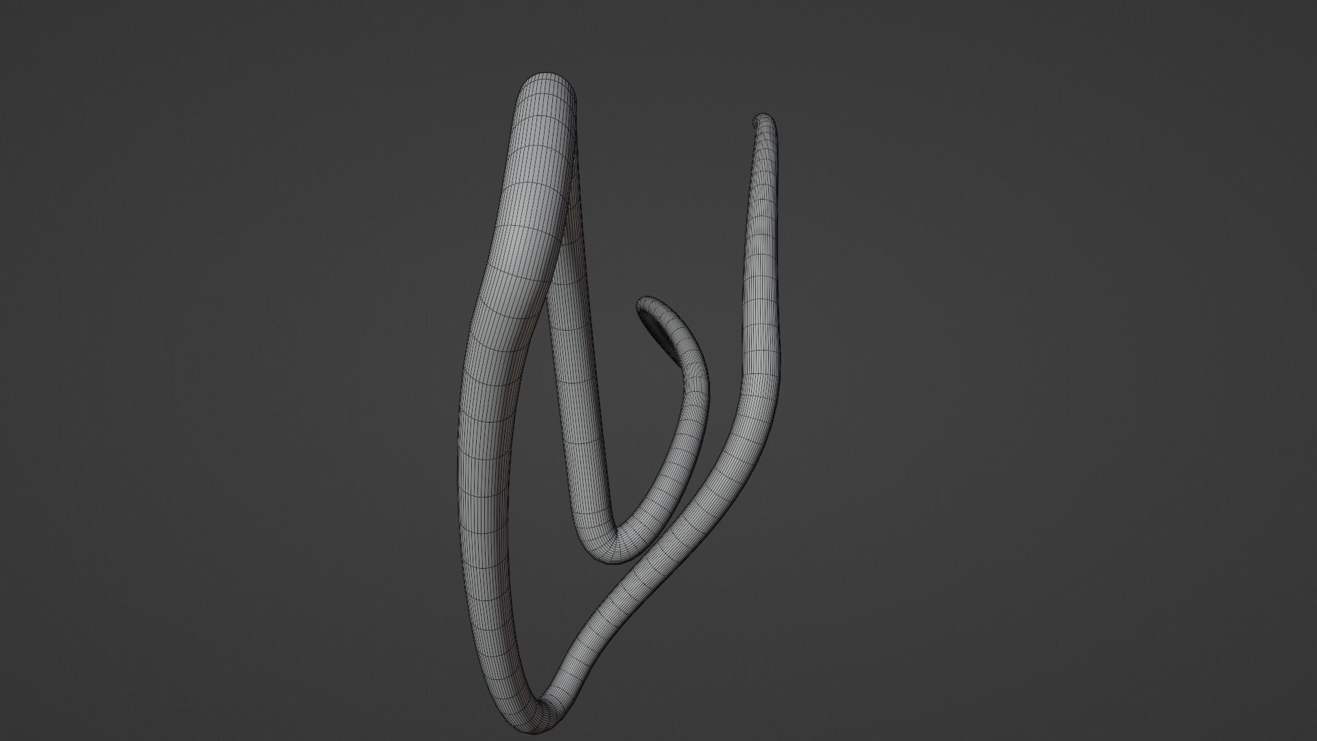 Spiral Earring Low-poly 3D model_8