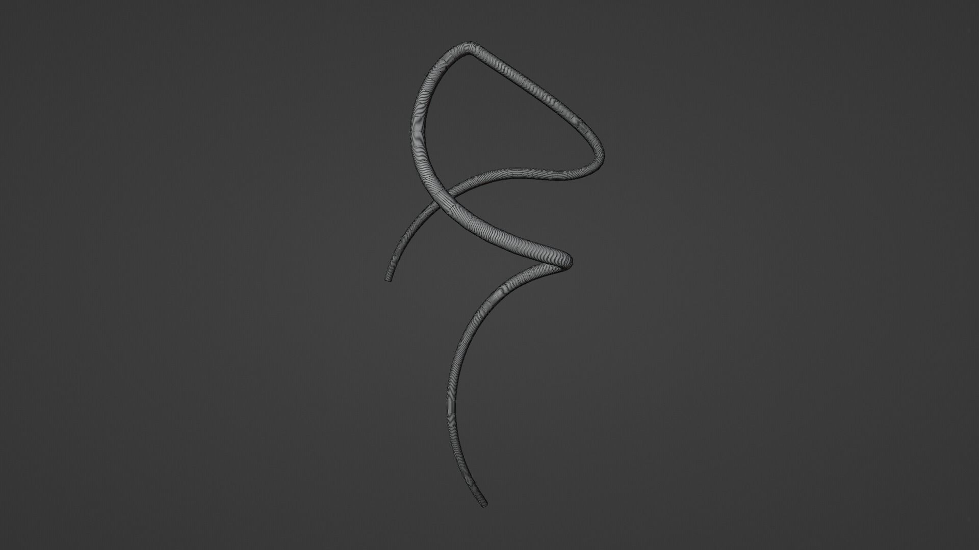 Spiral Earring Low-poly 3D model_5